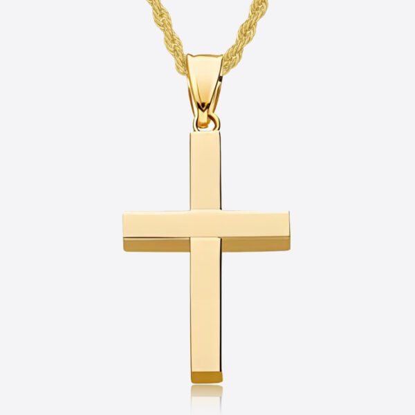 Colgante Micro Cruz Basica Oro 18K