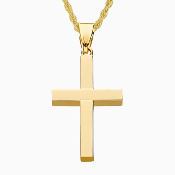 18K Gold Basic Micro Cross Pendant