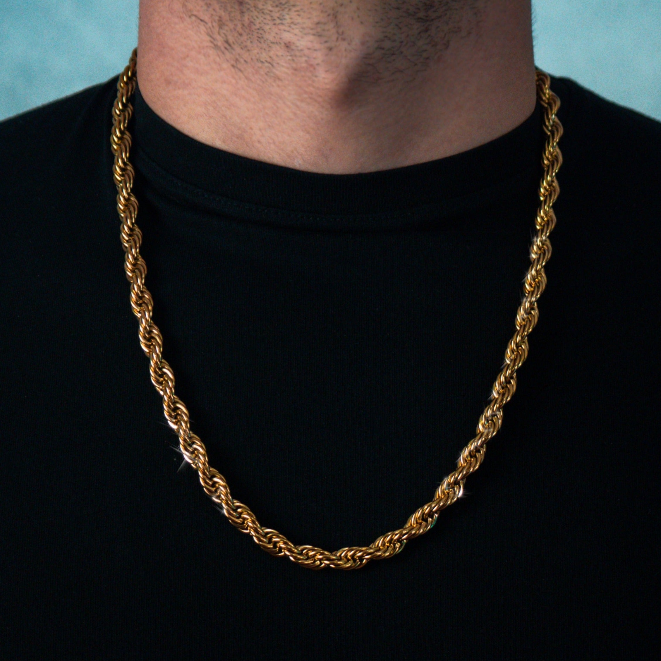 Cadena Rope De 8 Mm Oro 18K