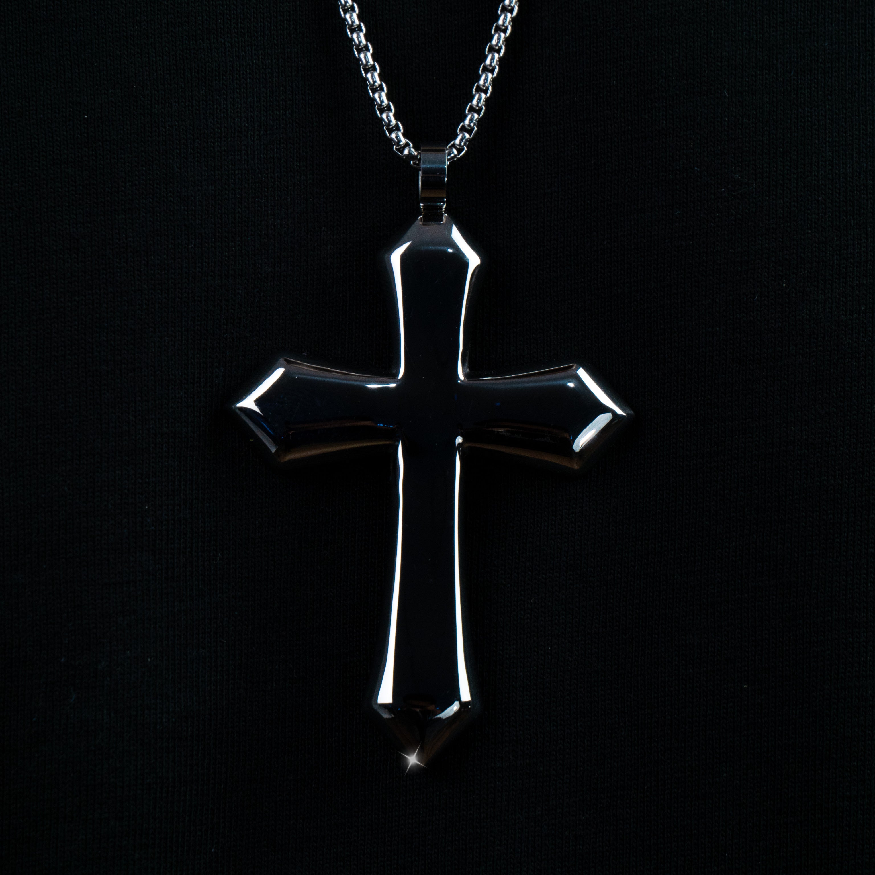 Colgante Cruz Rombo Oro Blanco