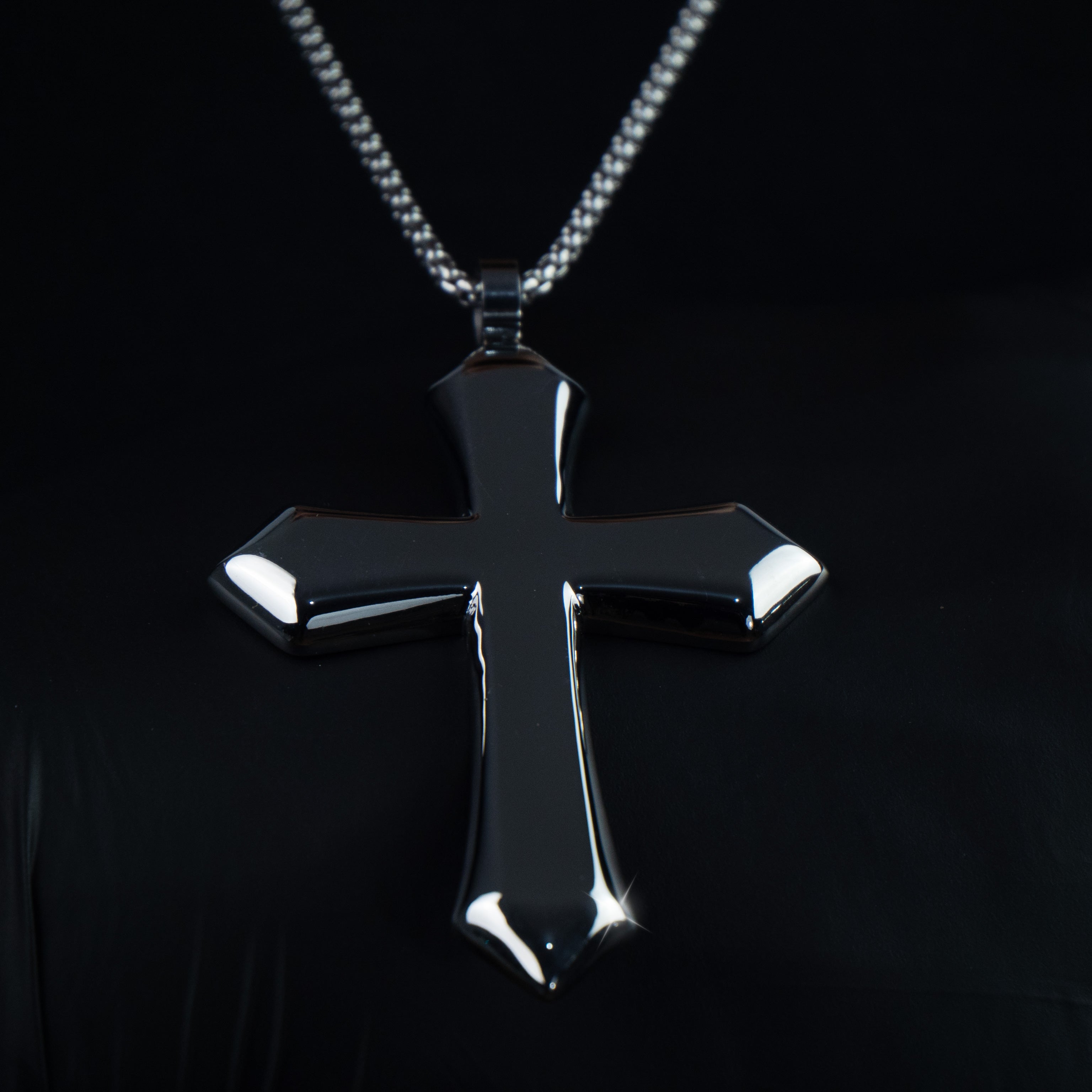 Colgante Cruz Rombo Oro Blanco