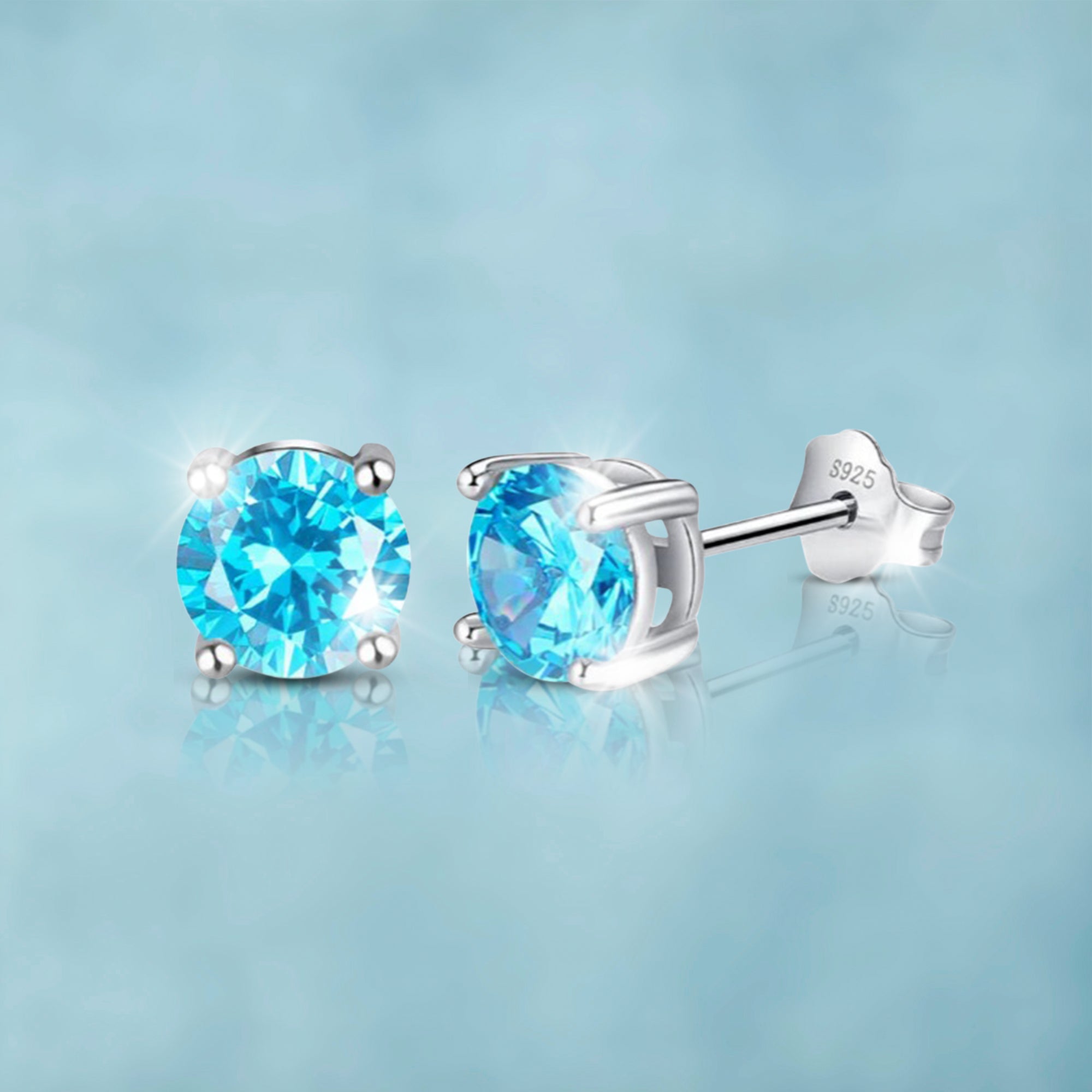 Pendientes Blue Sky Plata 925