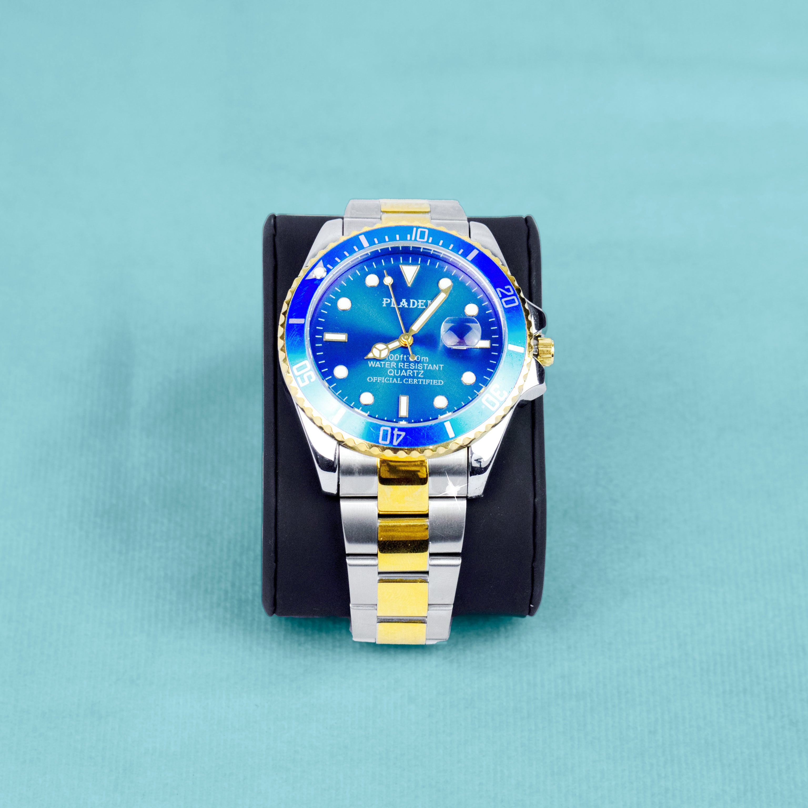 Reloj Two Tone Azul Oro Blanco