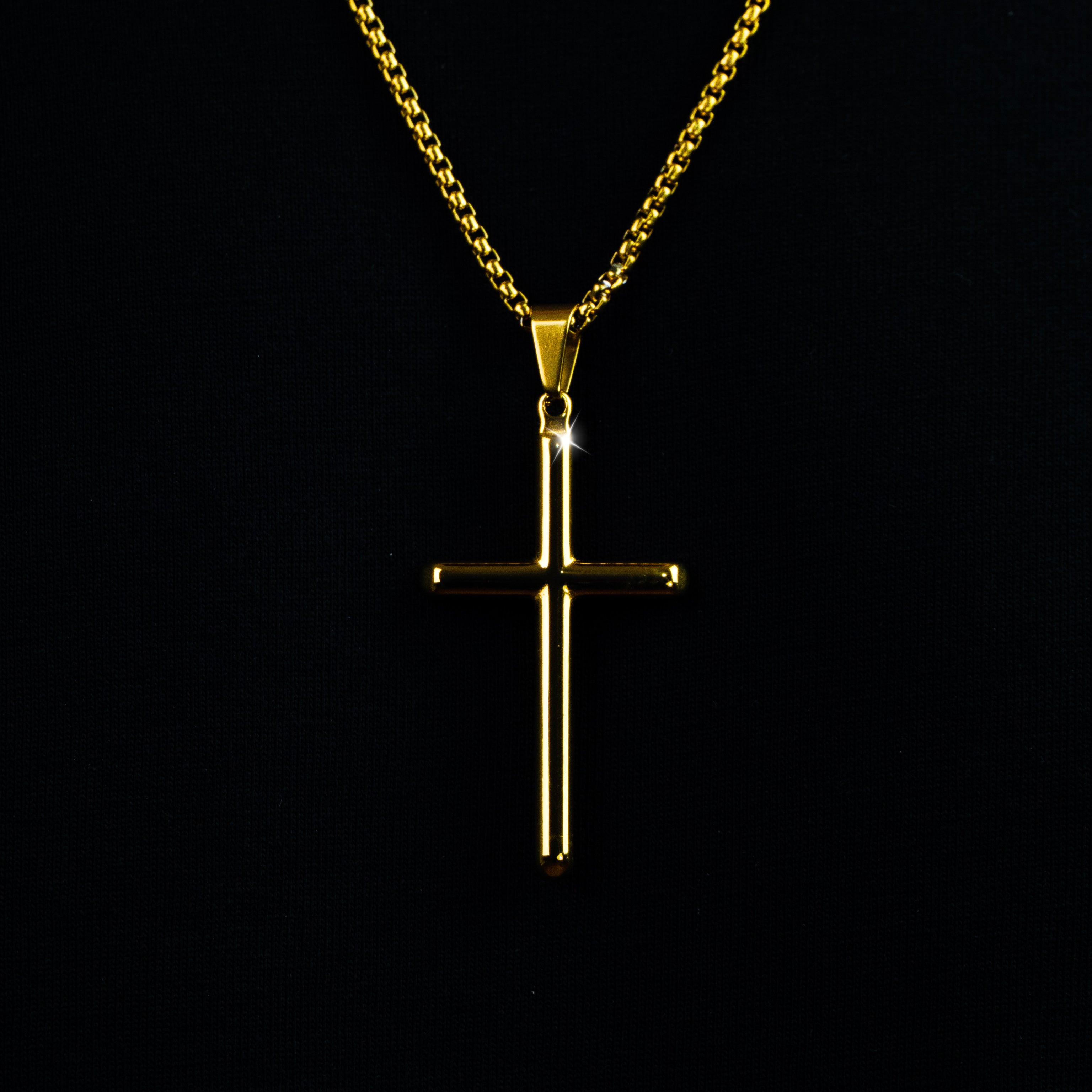 Colgante Cruz Redonda Oro 18K