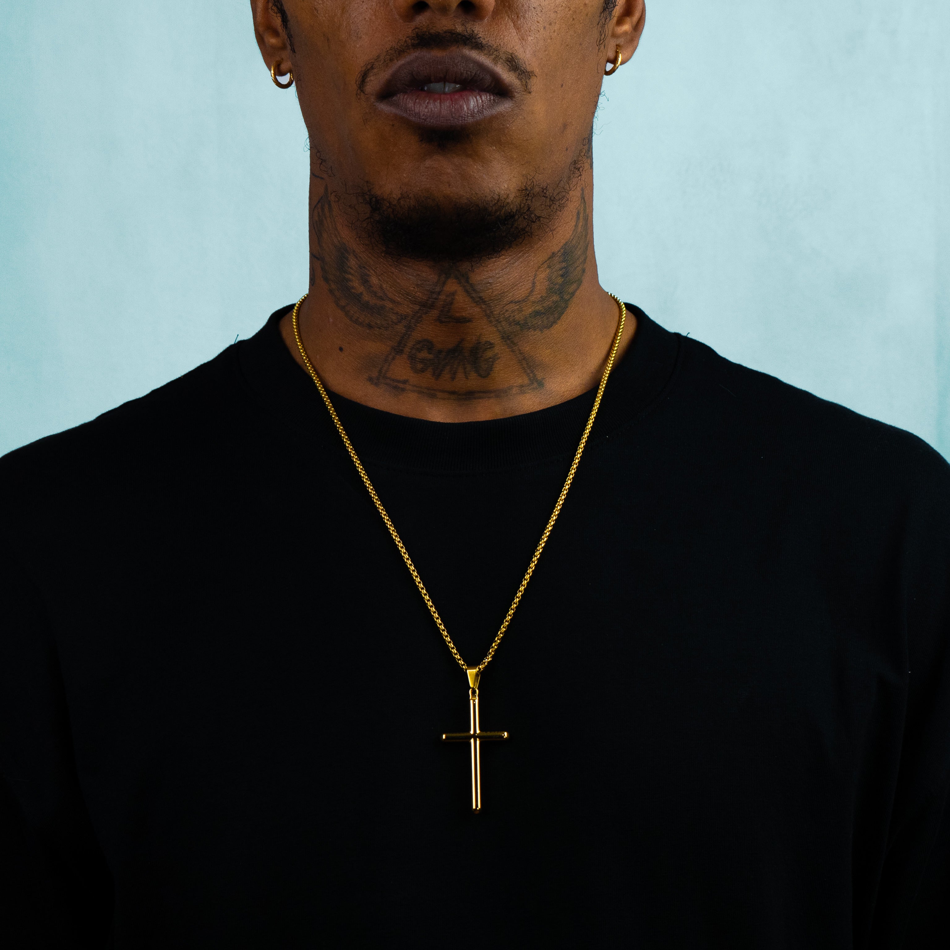 Colgante Cruz Redonda Oro 18K