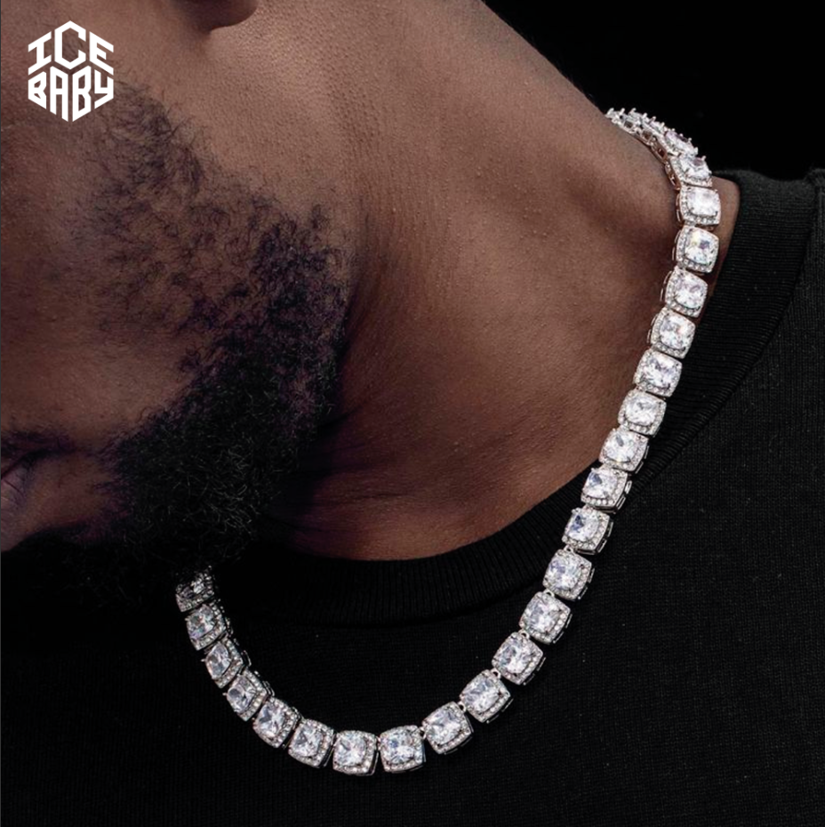 Cadena Baguettes Class 10mm Oro Blanco