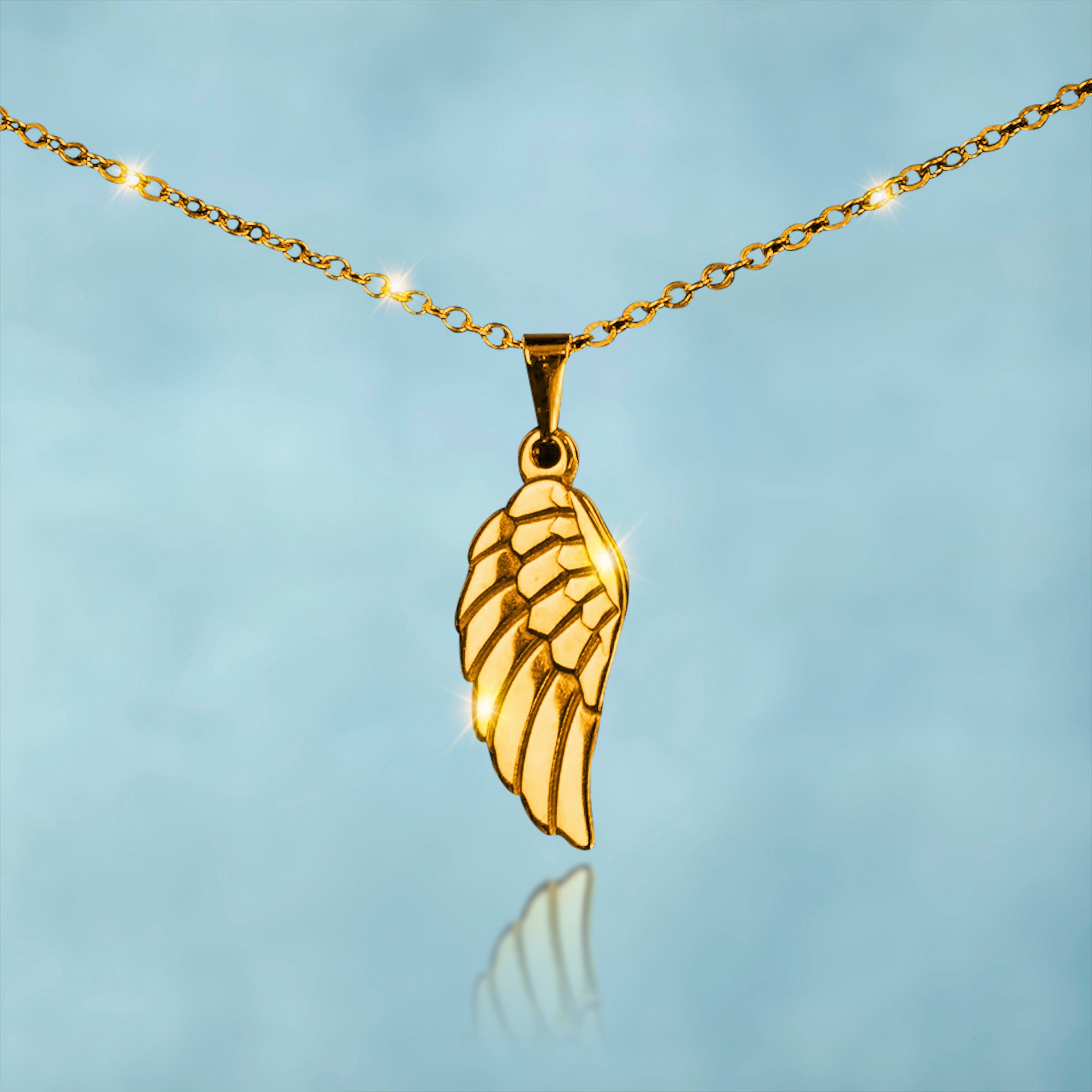 Colgante Alas Basicas De Angel Oro 18K