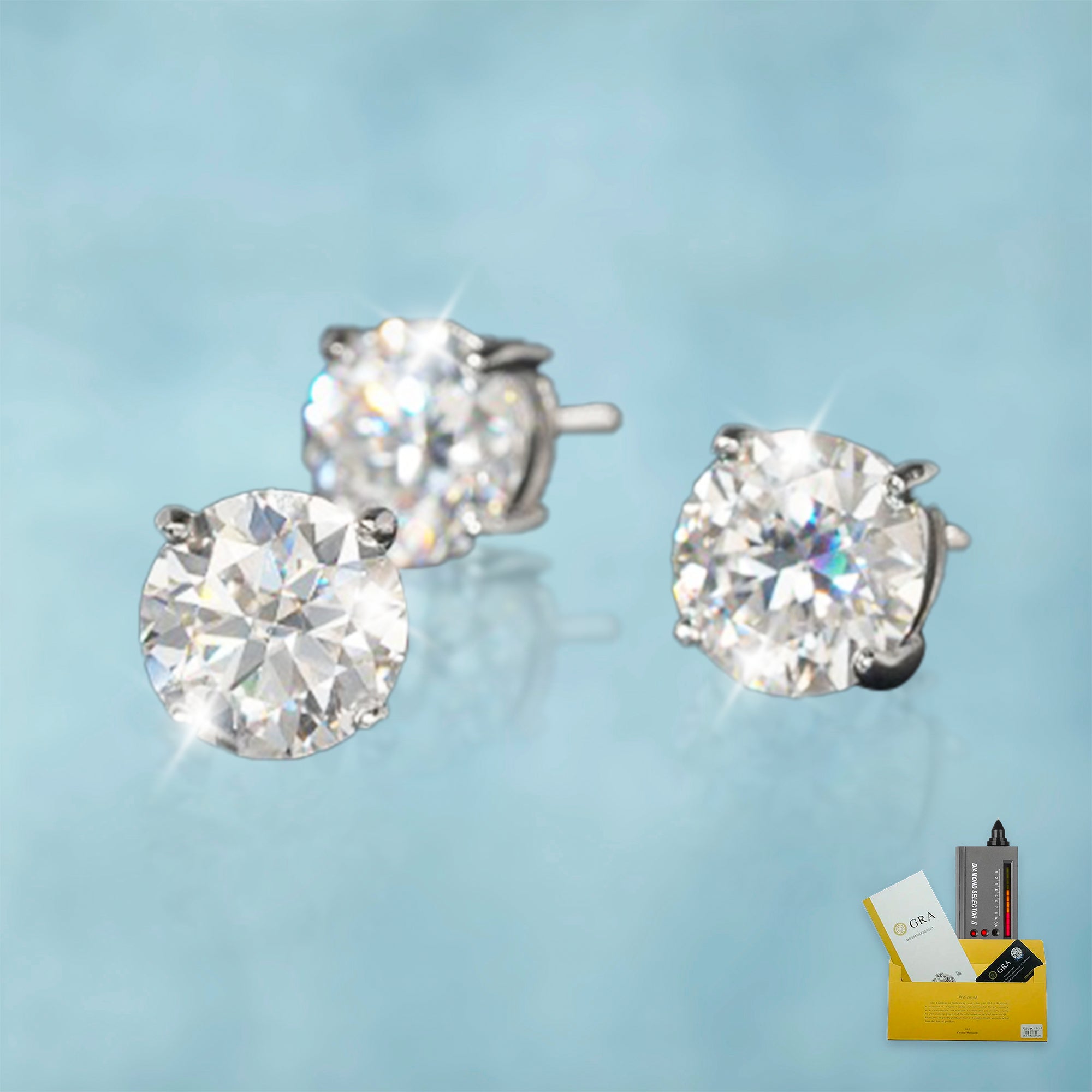 Pendientes Classic VVS Moissanite + Plata 925