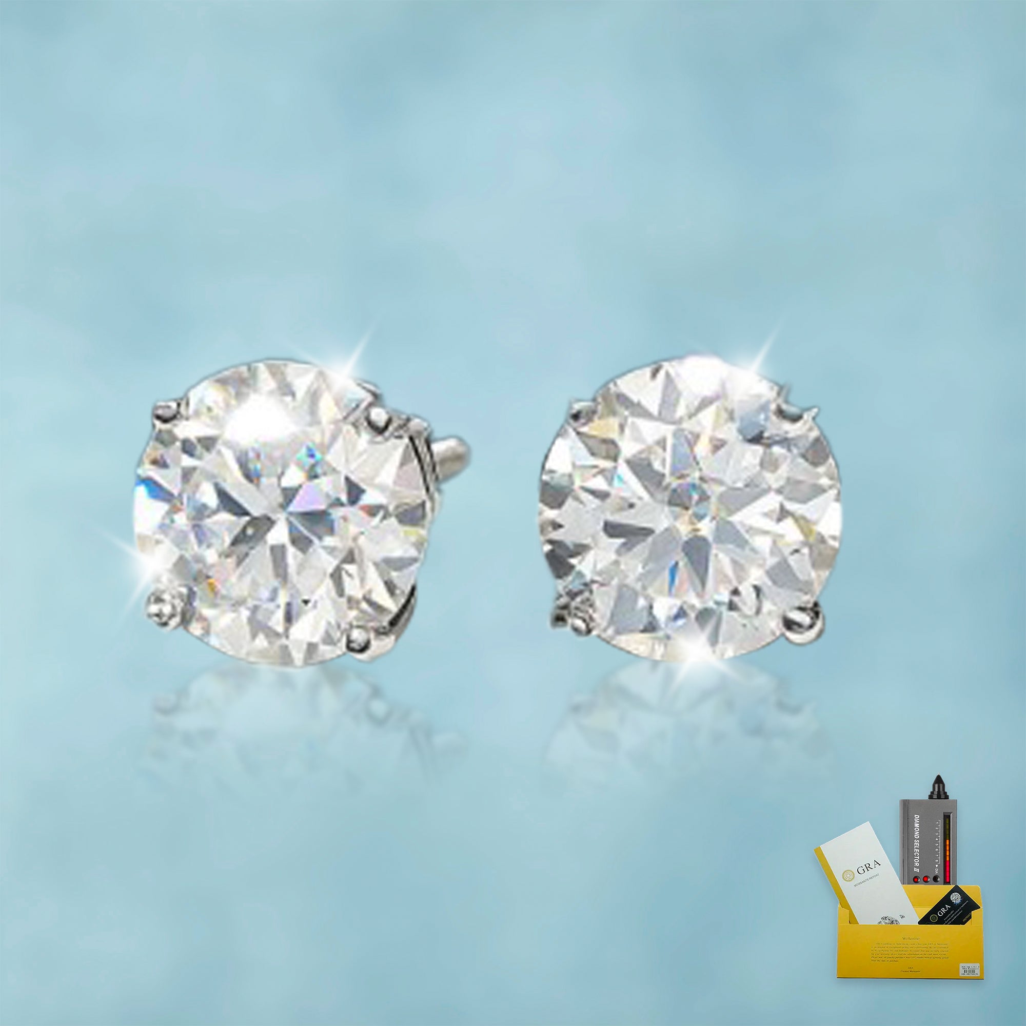 Pendientes Classic VVS Moissanite + Plata 925