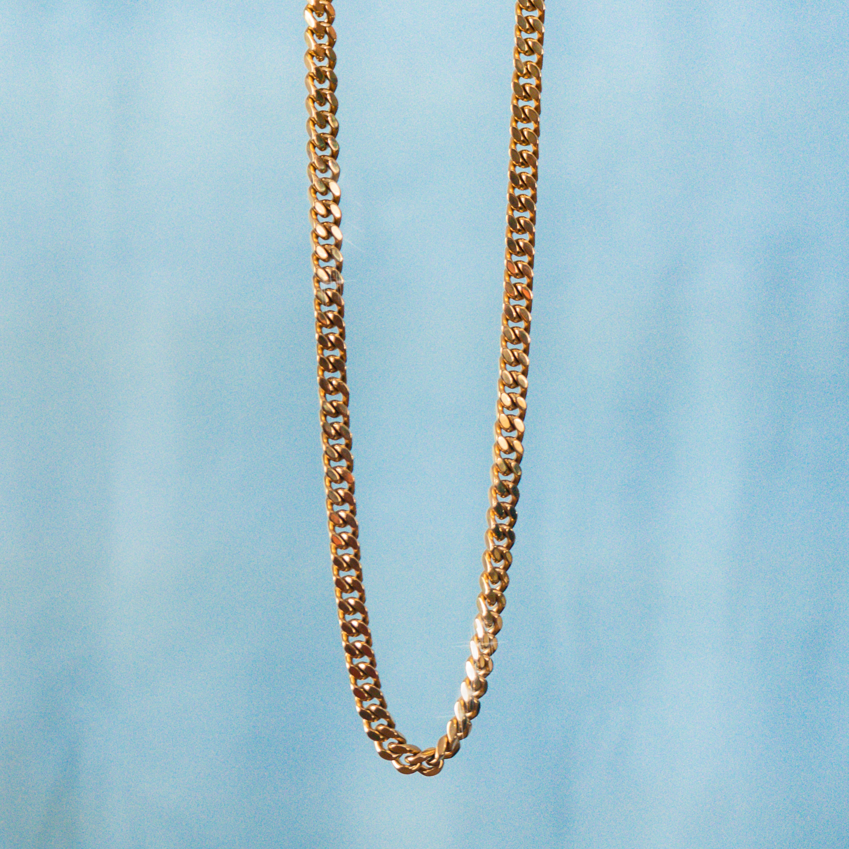 Cadena Cubana Oro 18K Premium