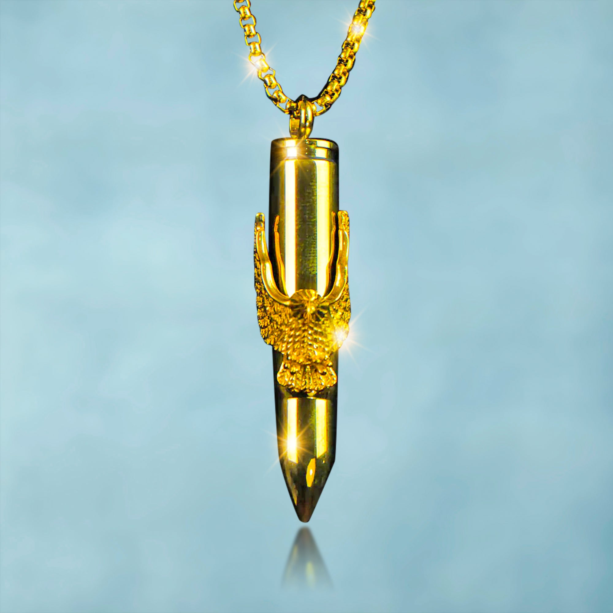 Colgante Bala con Águila Oro 18K