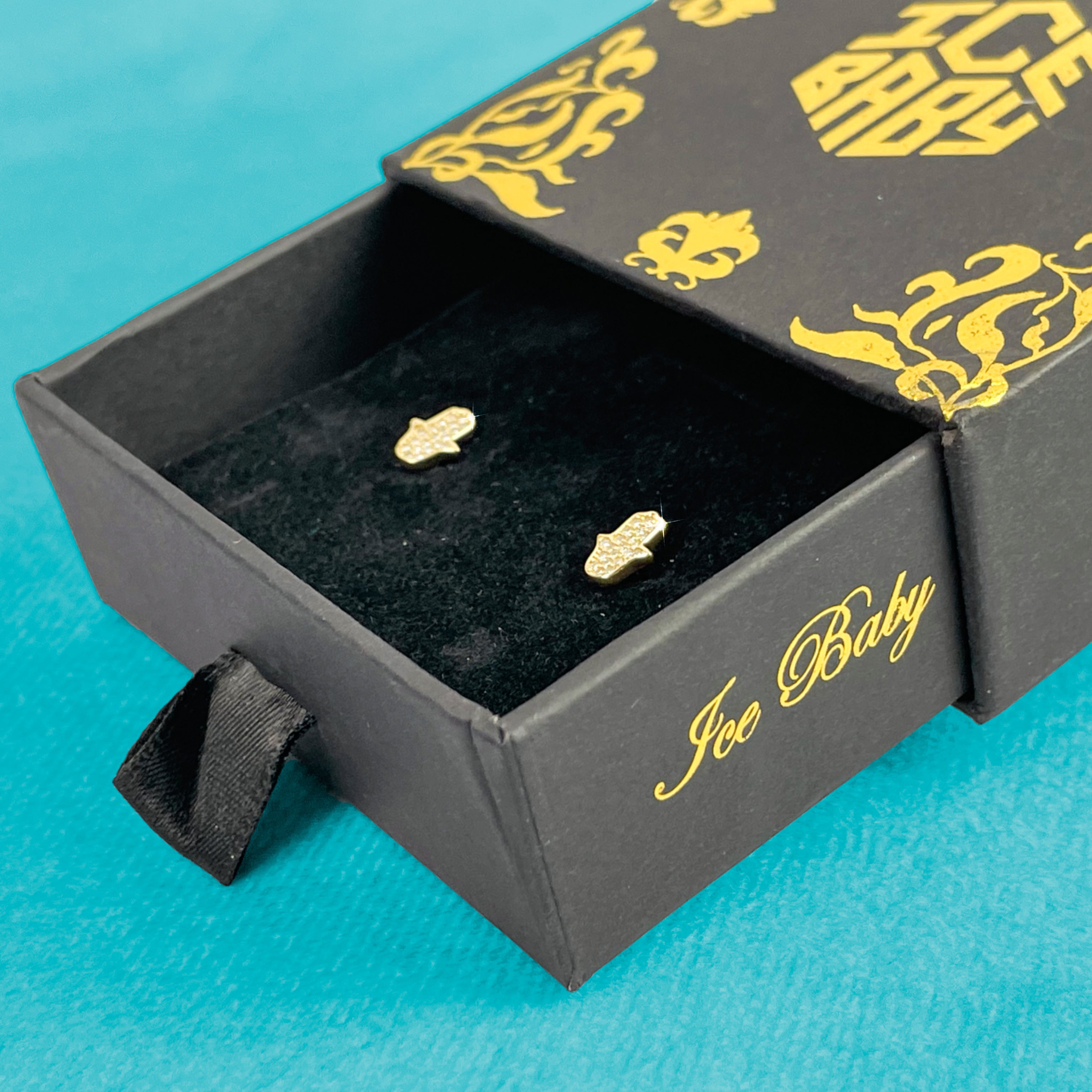 Pendientes Ice Manos Oro 18K