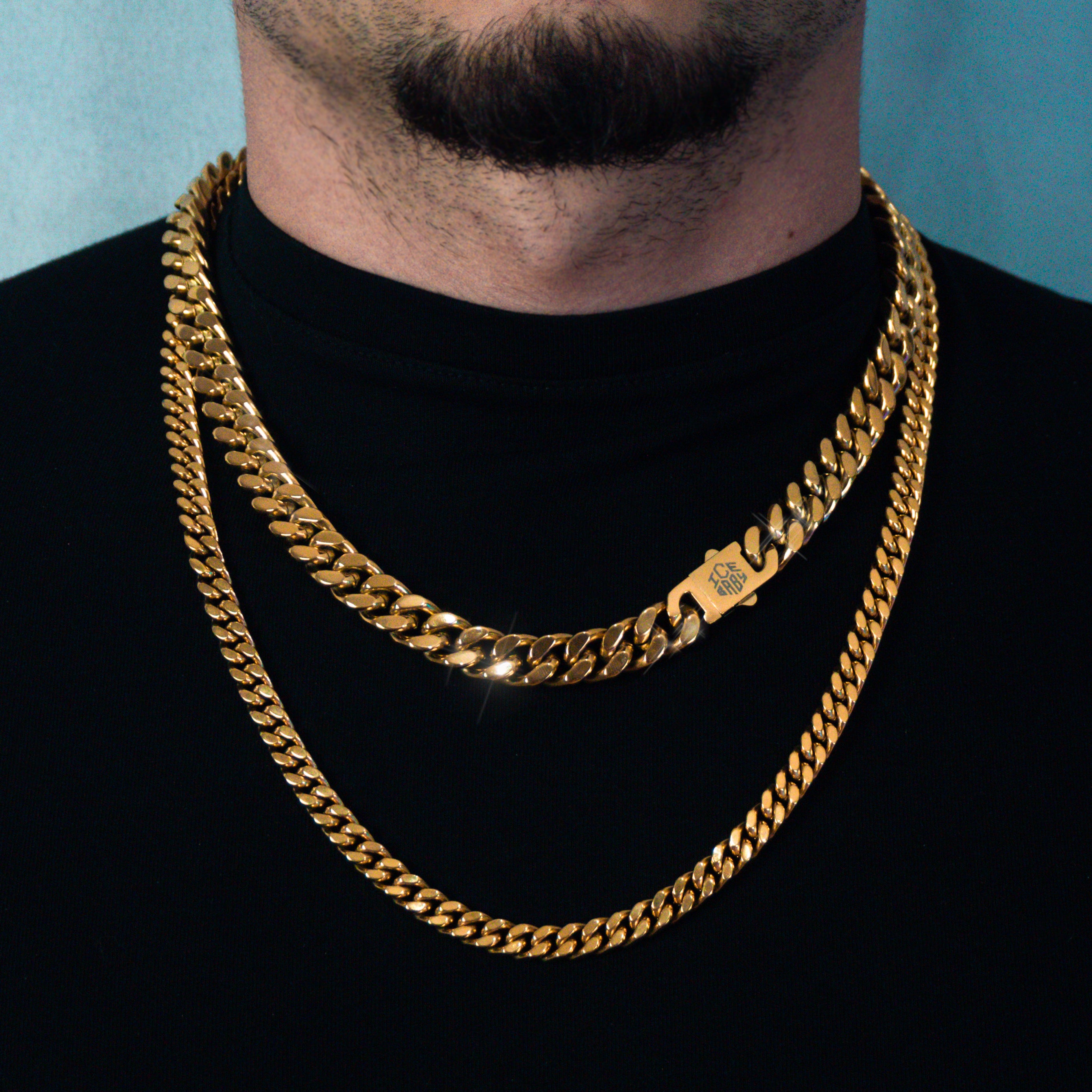 Cadena Cubana Oro 18K Premium