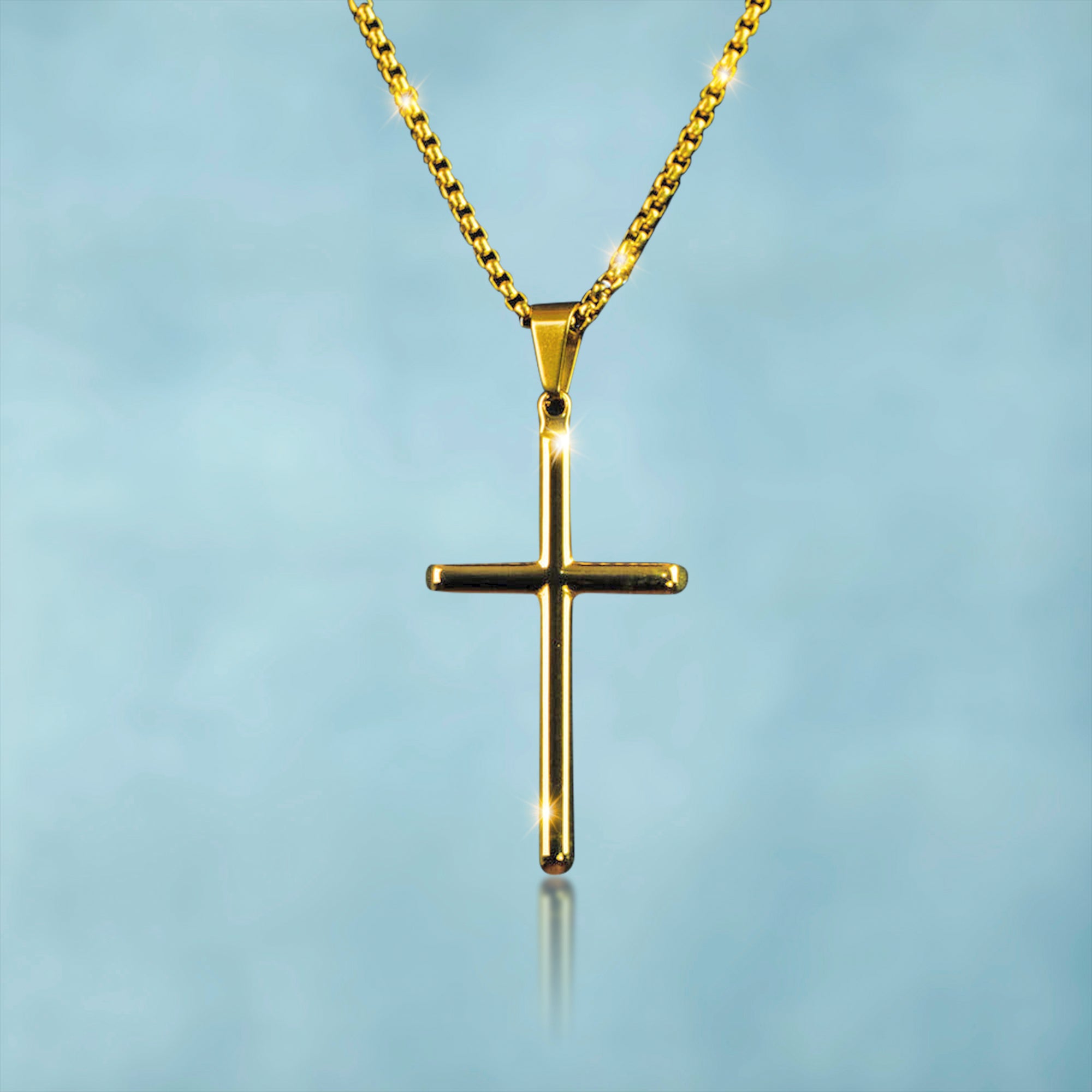 Colgante Cruz Redonda Oro 18K