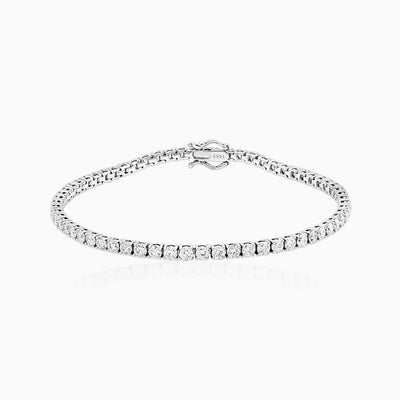 Tennis Bracelet VVS Moissanite – 925 Silver
