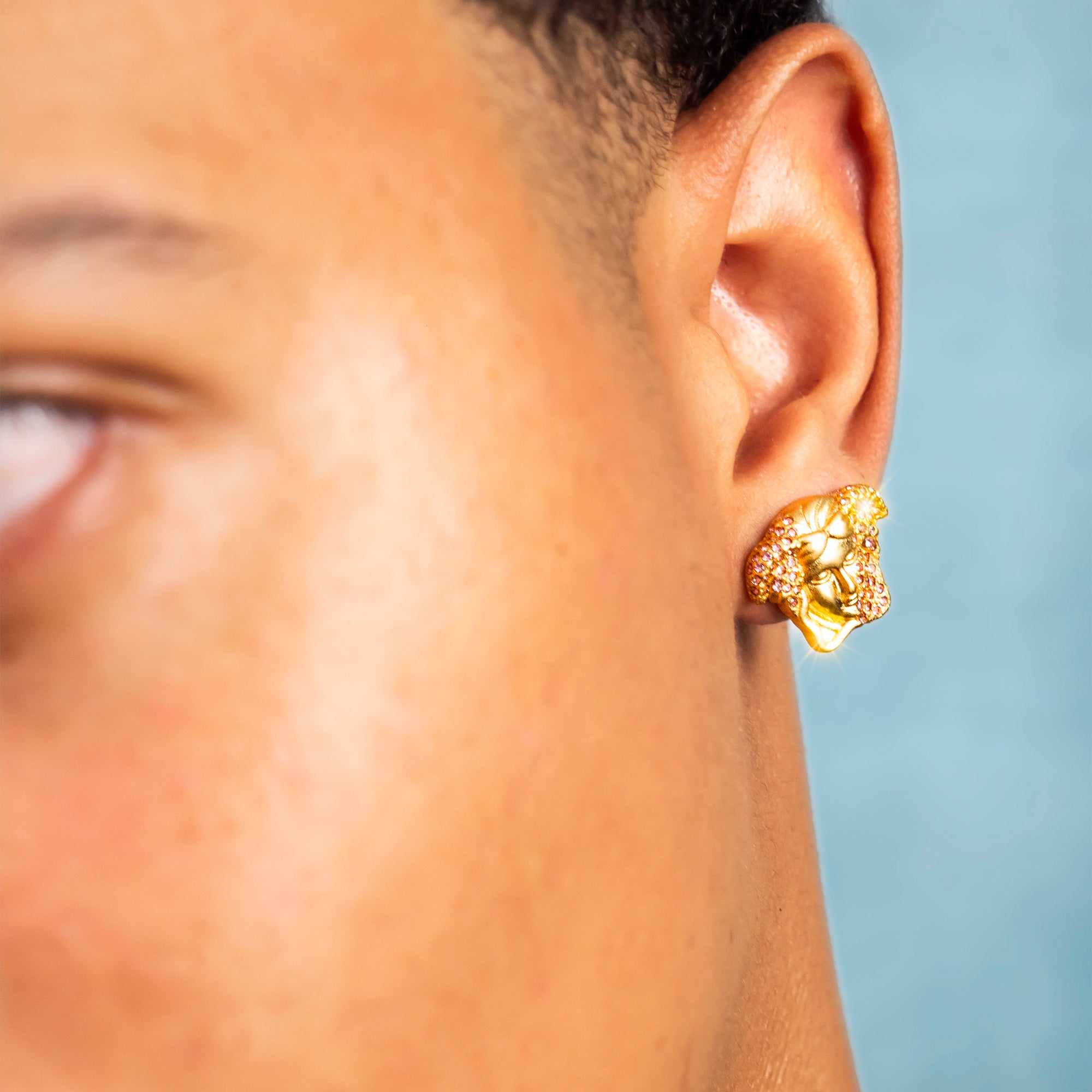 Pendientes Medusa Pearls Oro 18K