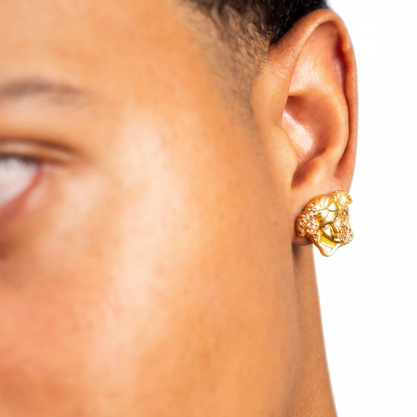 Pendientes Medusa Pearls Oro 18K