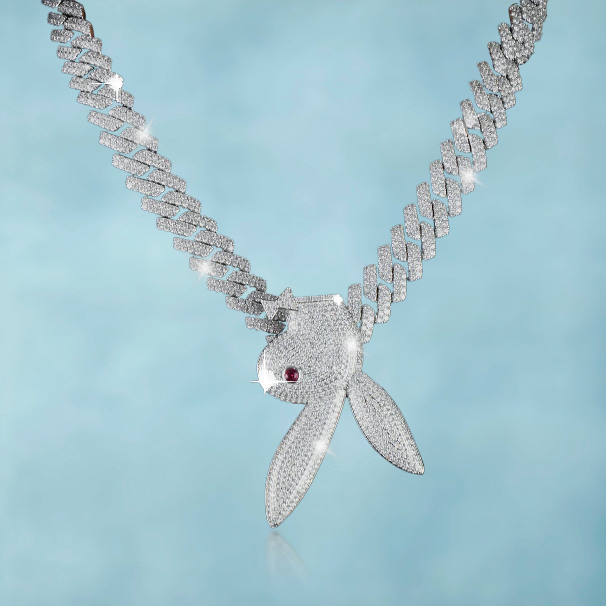 Colgante Playboy Oro Blanco