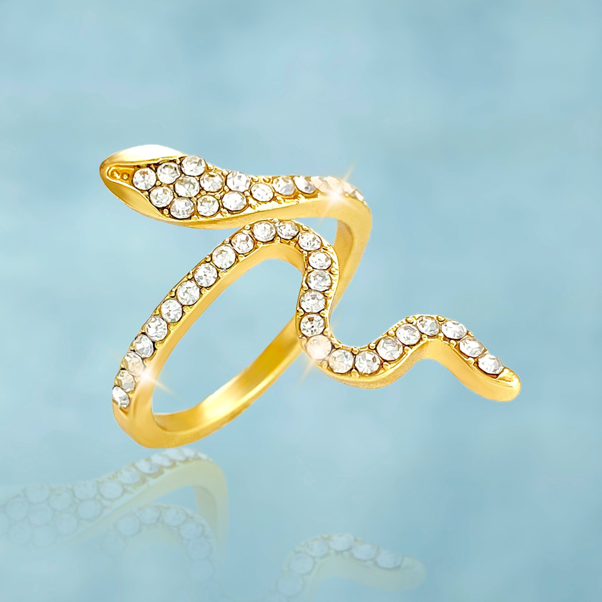 Anillo Serpiente Ice Oro 18K
