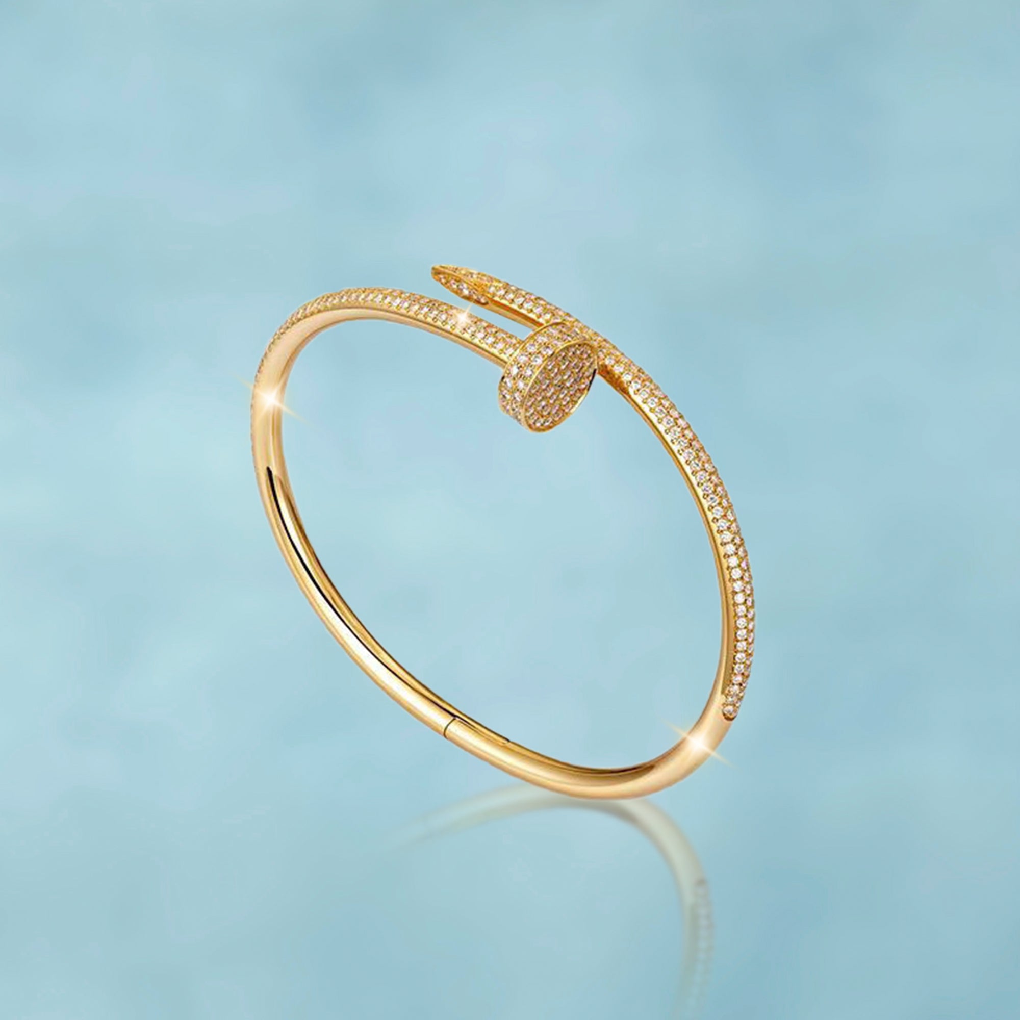 Brazalete Clavo Ice Oro 18K