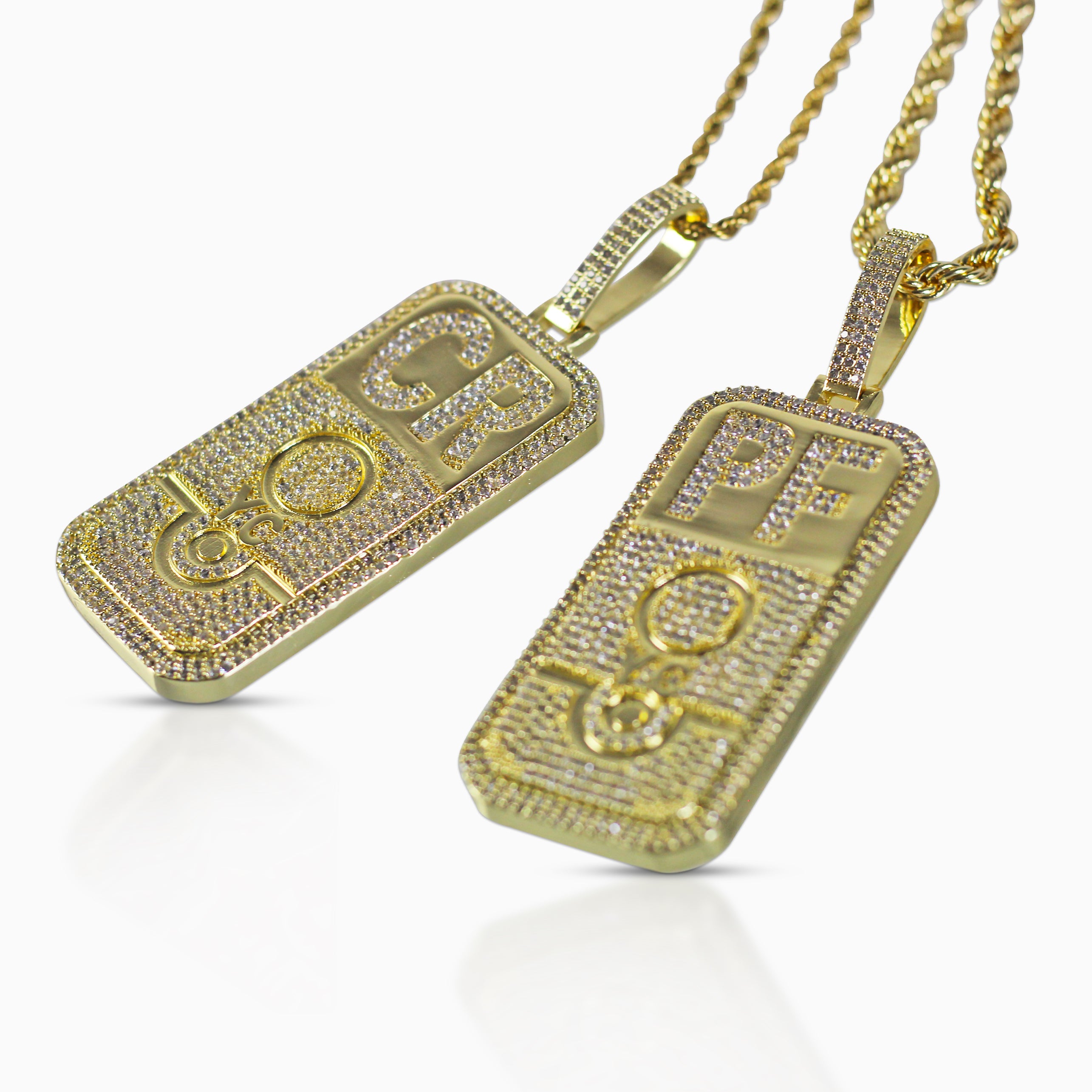 Colgante Placa Personalizada Oro 14K
