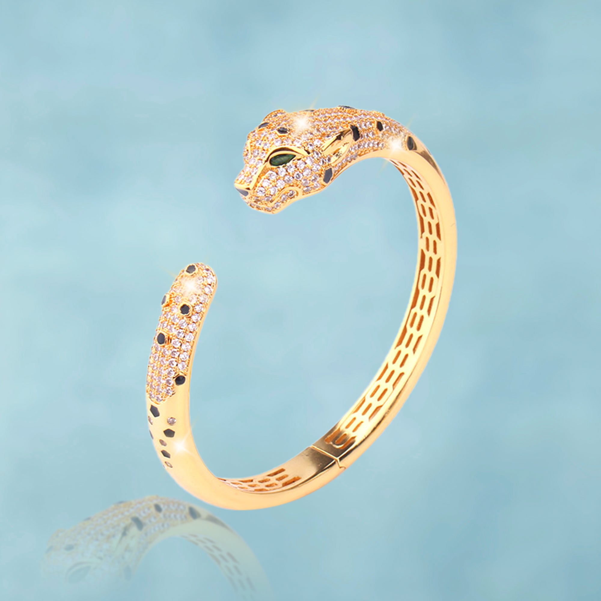 Brazalete Pantera Ice Oro 18K