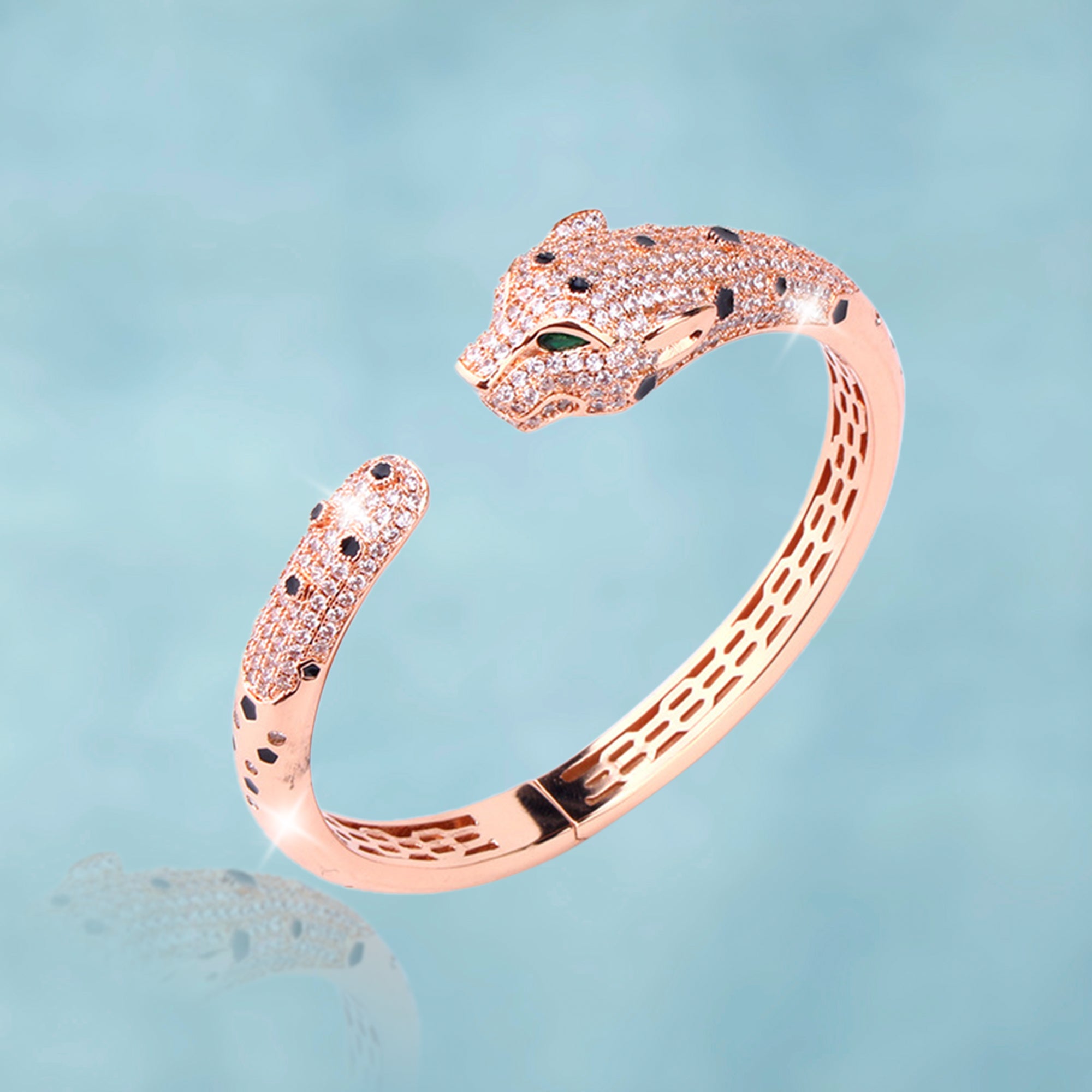 Brazalete Pantera Ice Oro Rosa