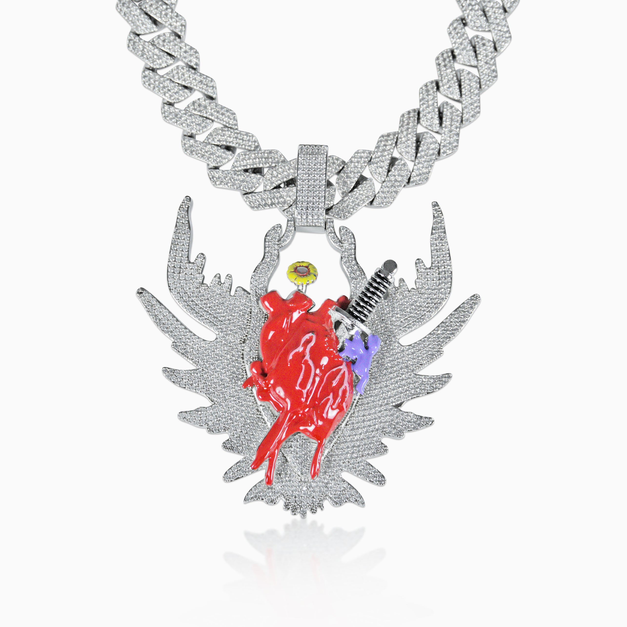 Colgante Rompecorazones Oro Blanco