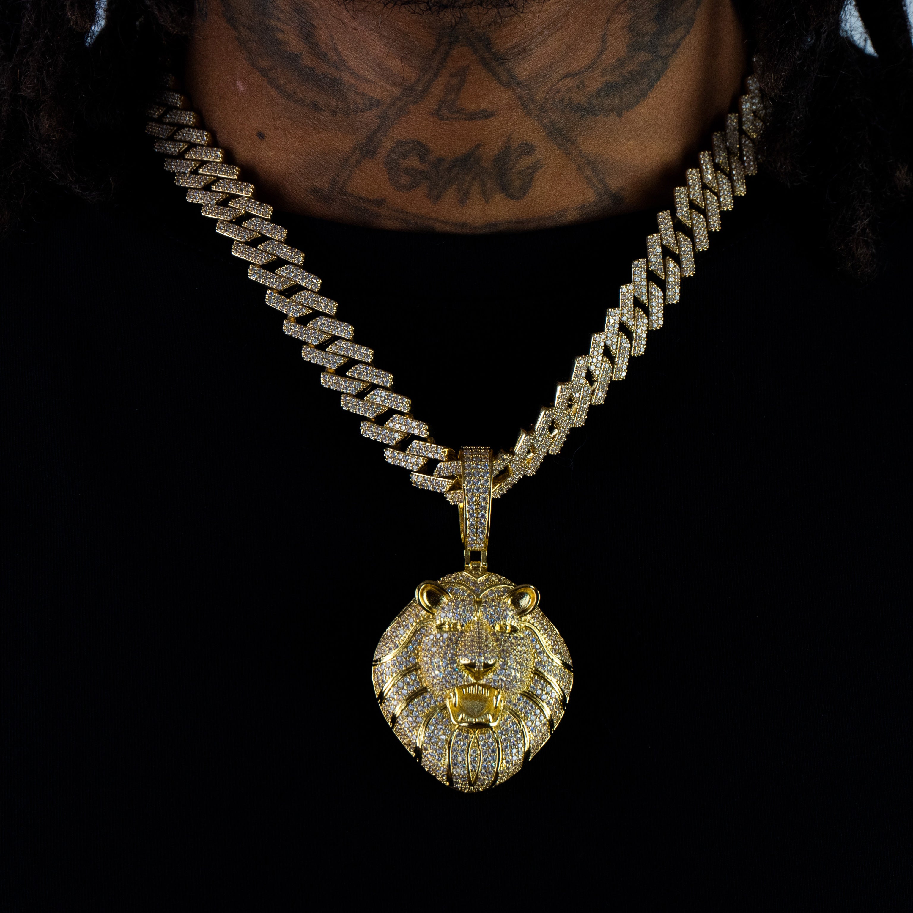 18K Gold Lion Pendant