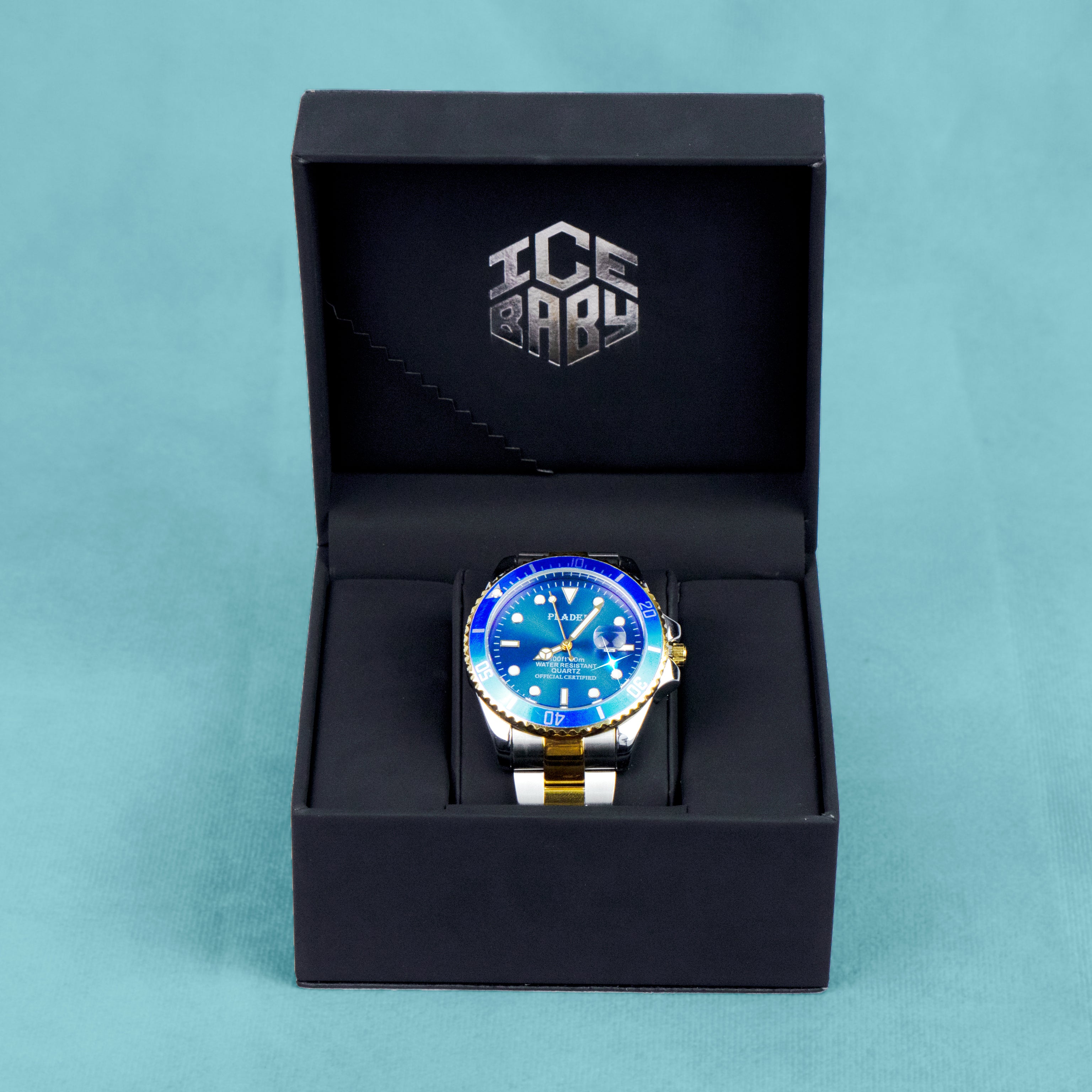 Reloj Two Tone Azul Oro Blanco