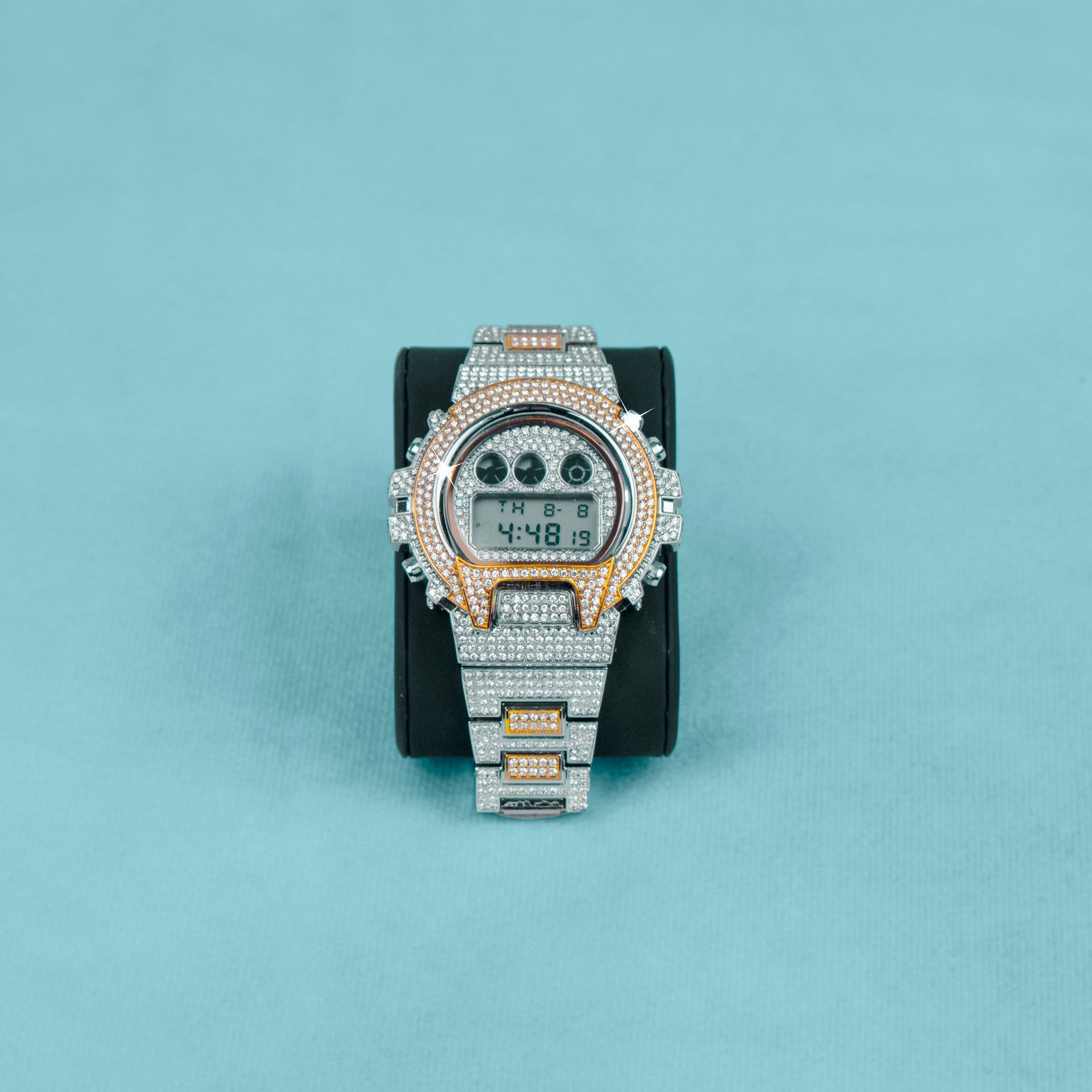 Reloj Two Tone Ice Digital Oro Blanco