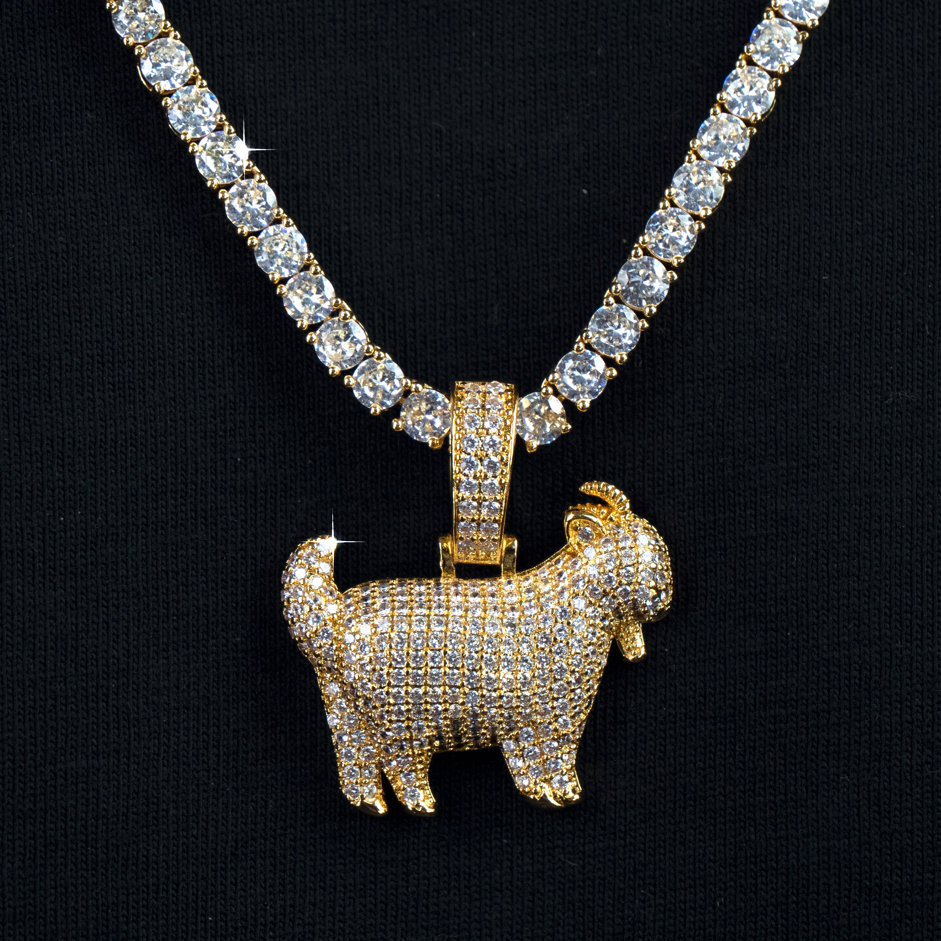 18K Gold Goat Pendant