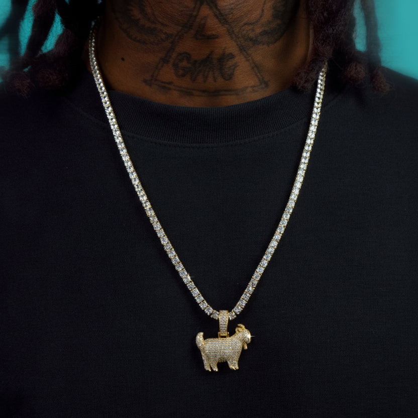 18K Gold Goat Pendant