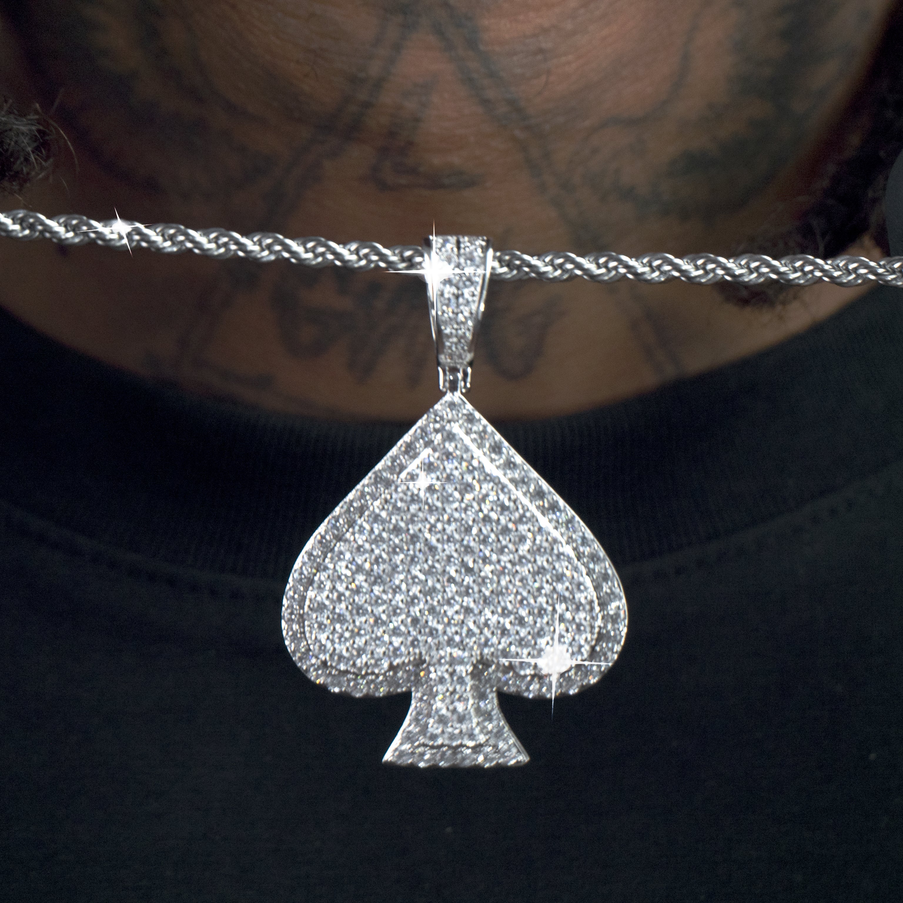 Colgante Poker Oro Blanco