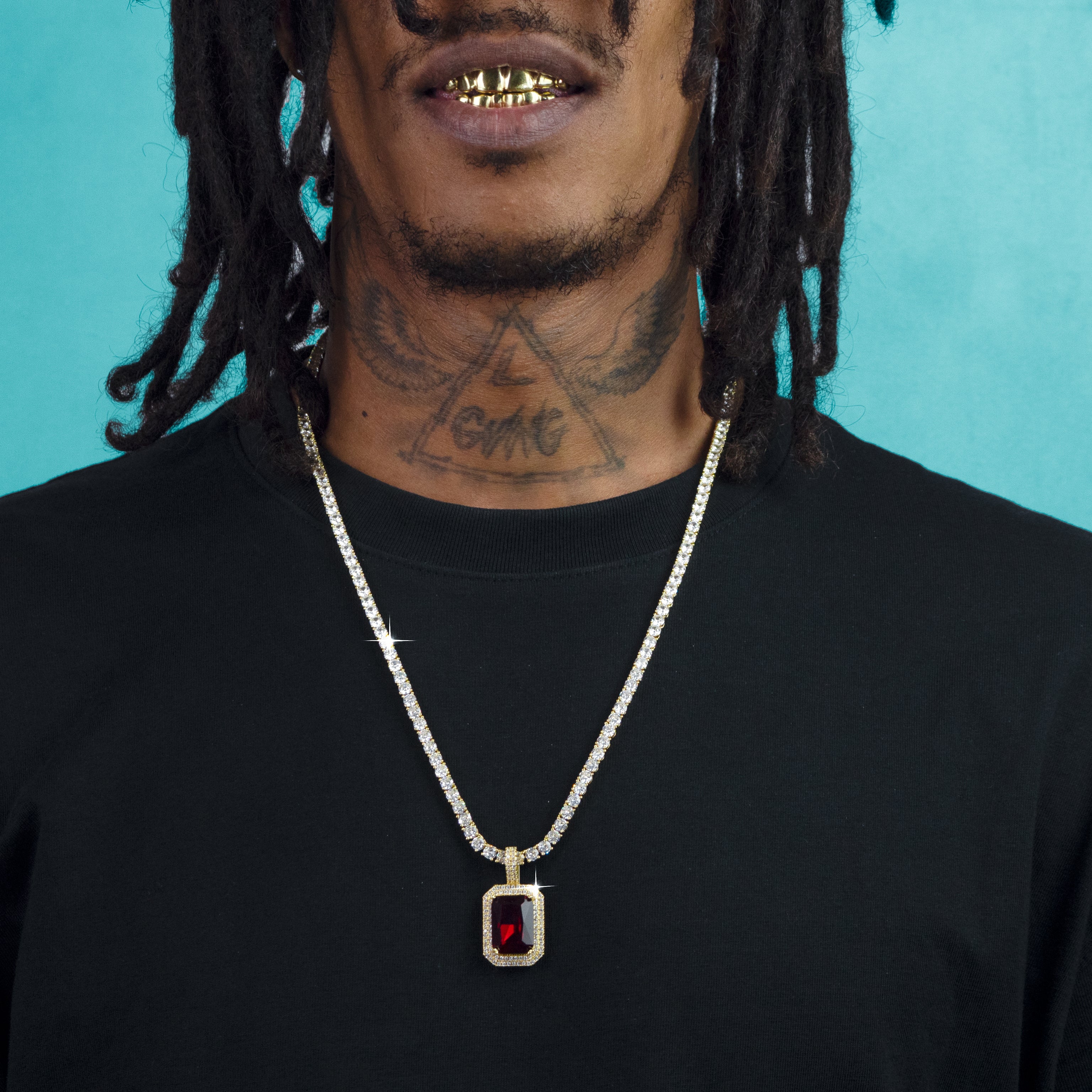 Colgante Rubi Rojo Oro 18K