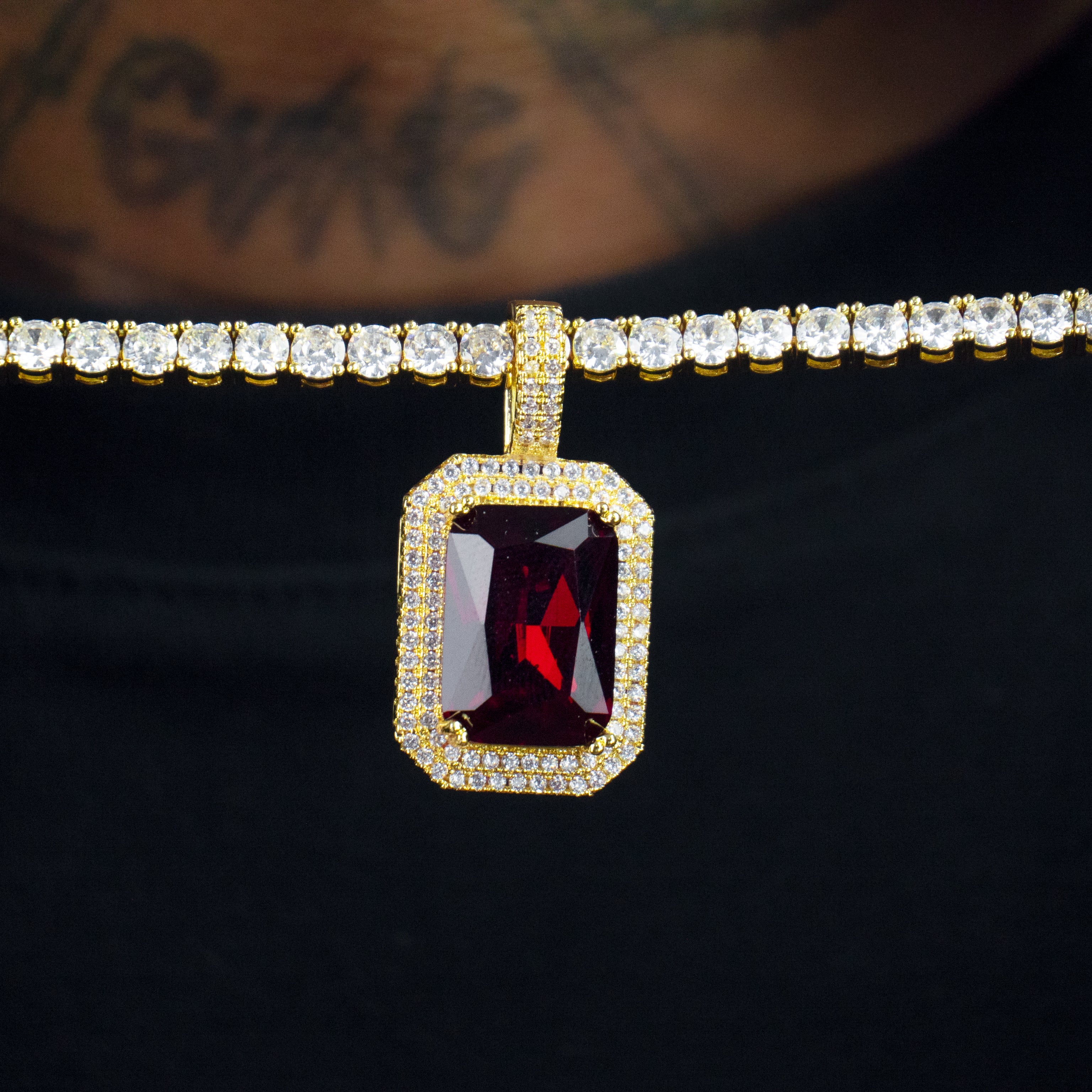 Colgante Rubi Rojo Oro 18K