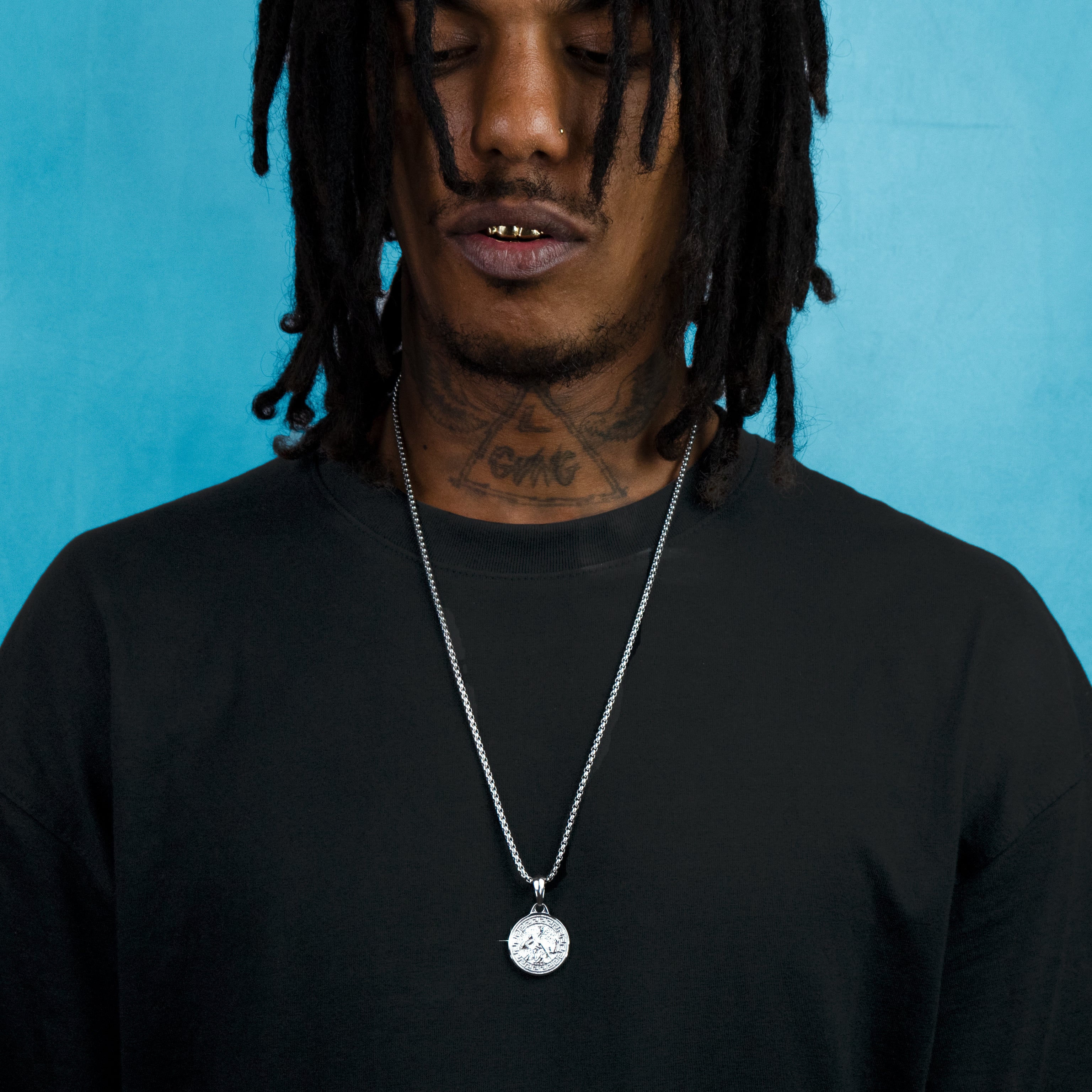 Colgante Medalla Zeus Oro Blanco