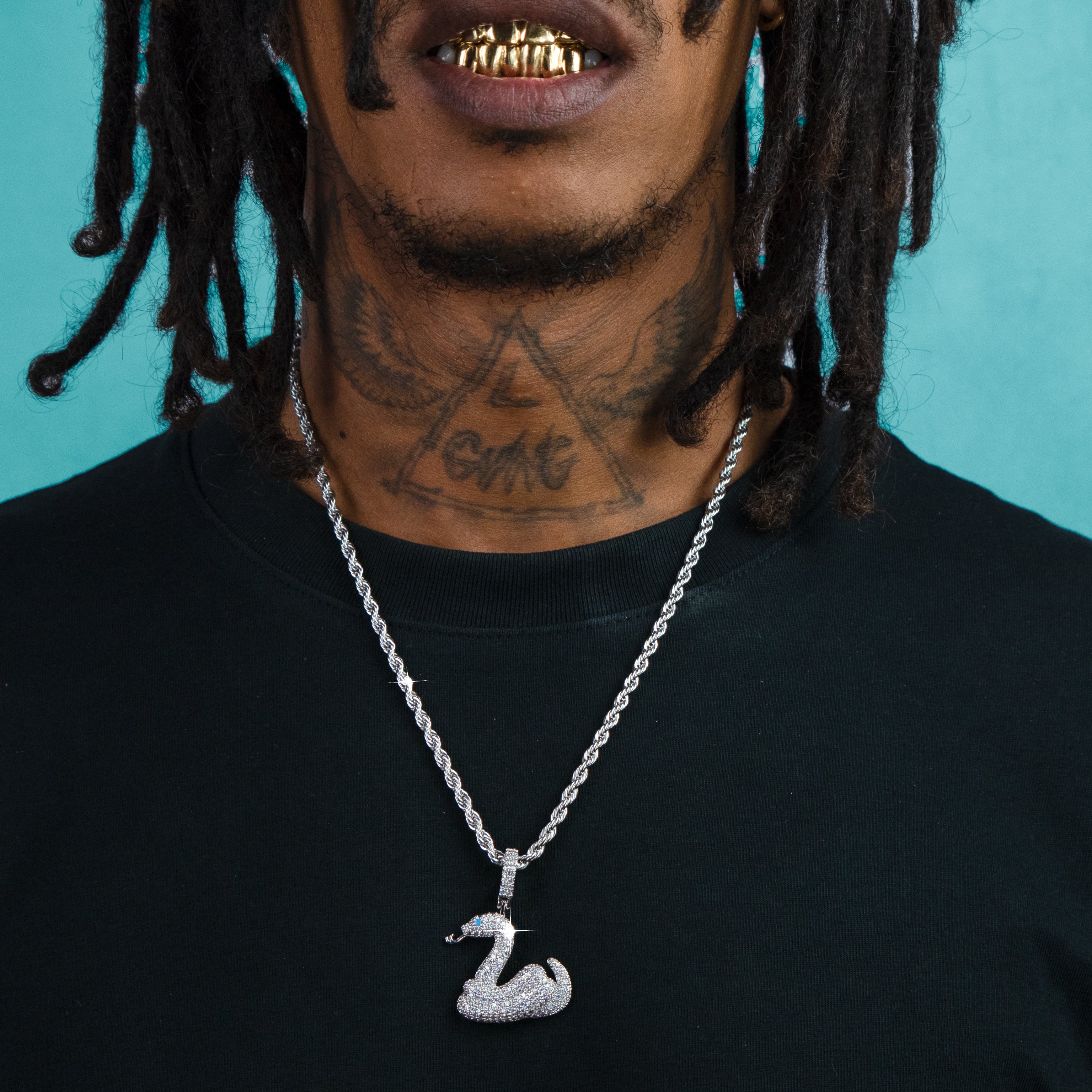 Colgante Serpiente Oro Blanco