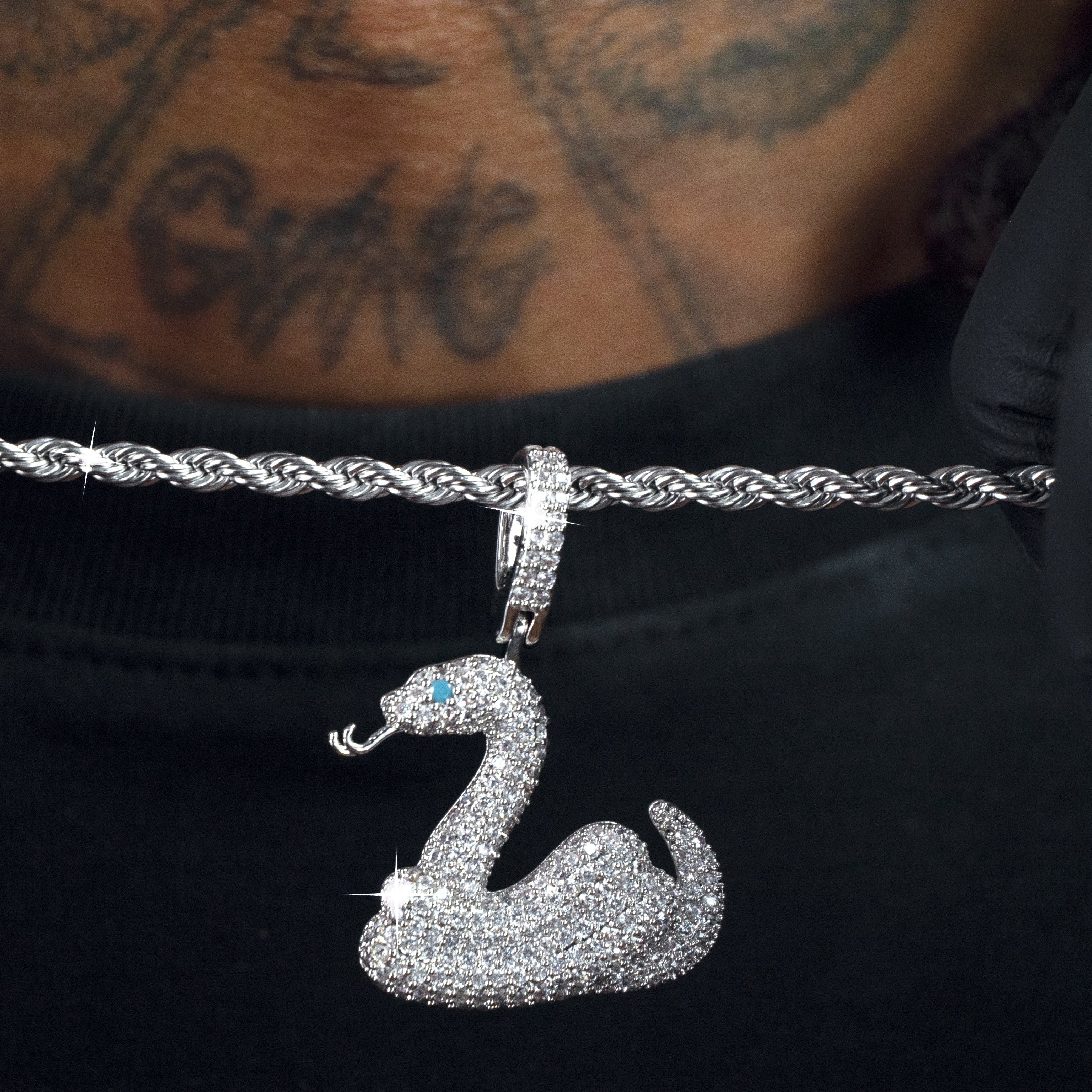 Colgante Serpiente Oro Blanco