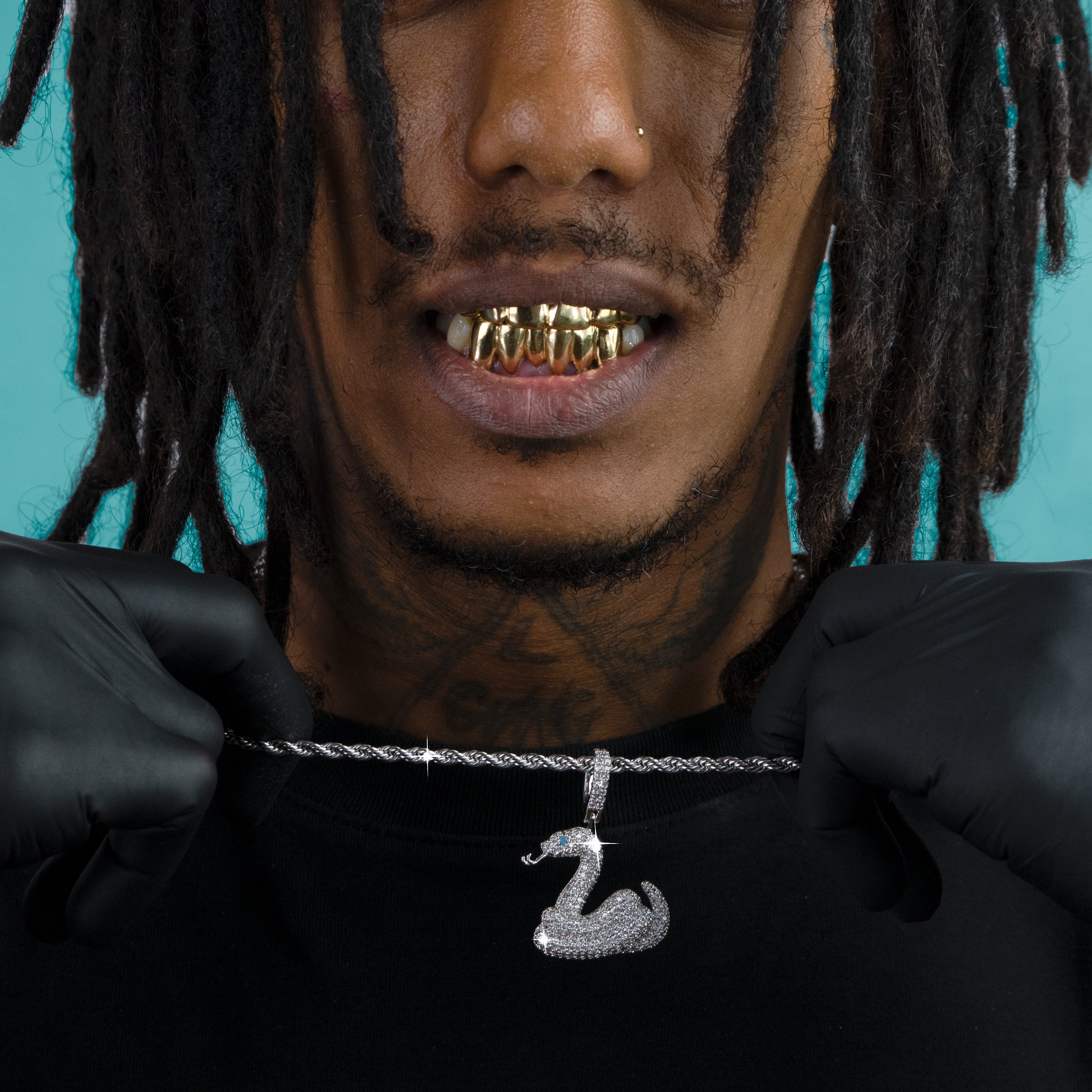 Colgante Serpiente Oro Blanco