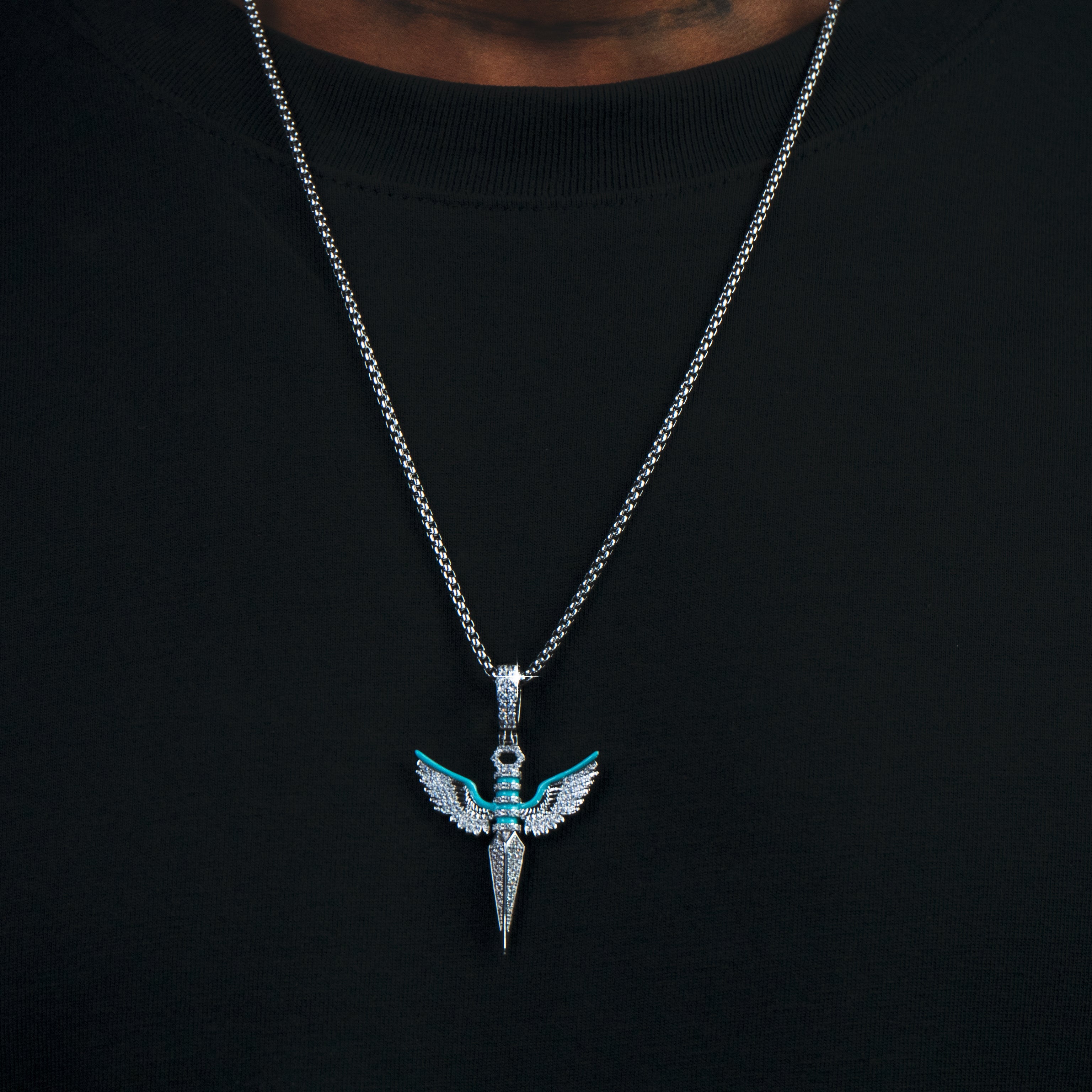 Colgante Luminoso Flying Knife Oro Blanco