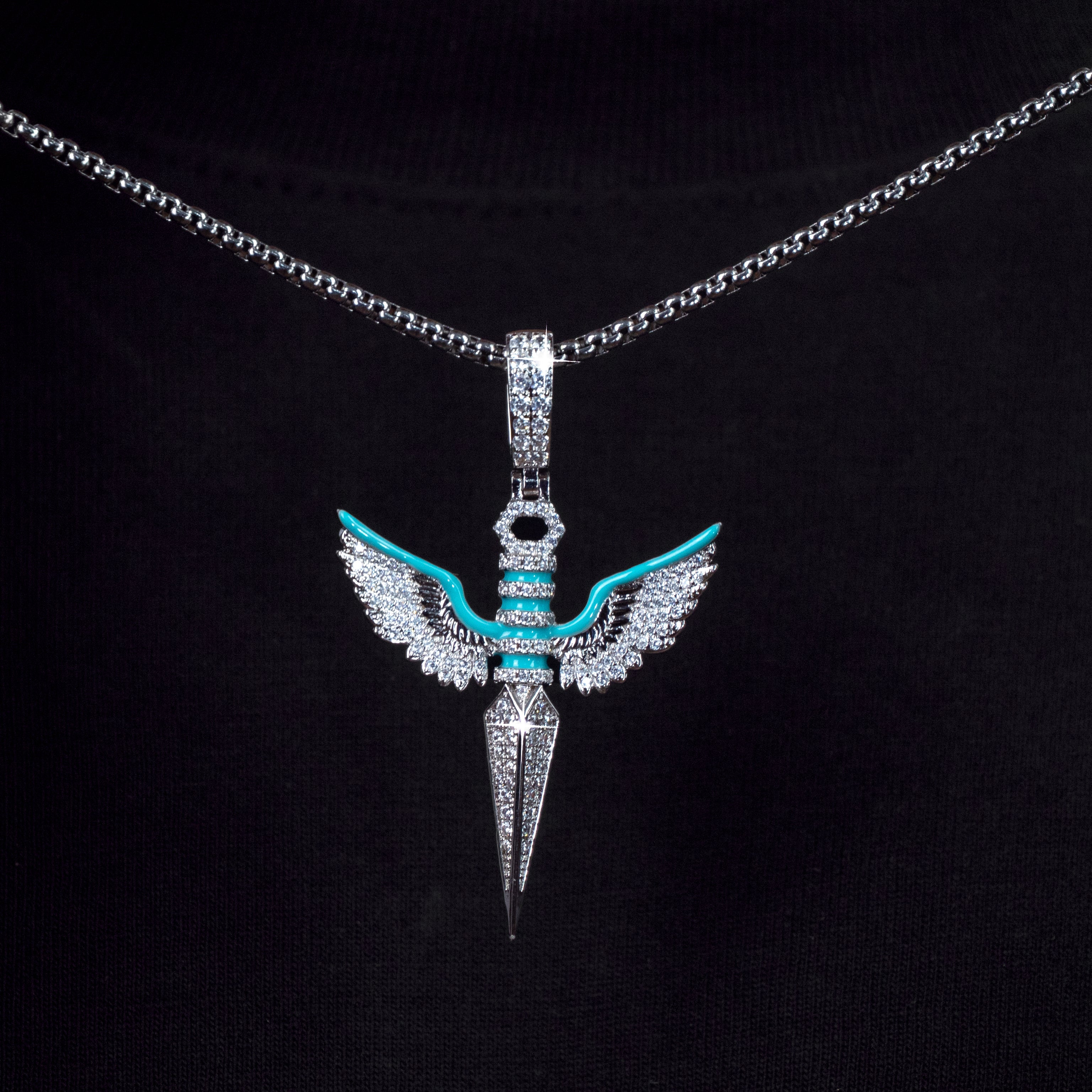 Colgante Luminoso Flying Knife Oro Blanco