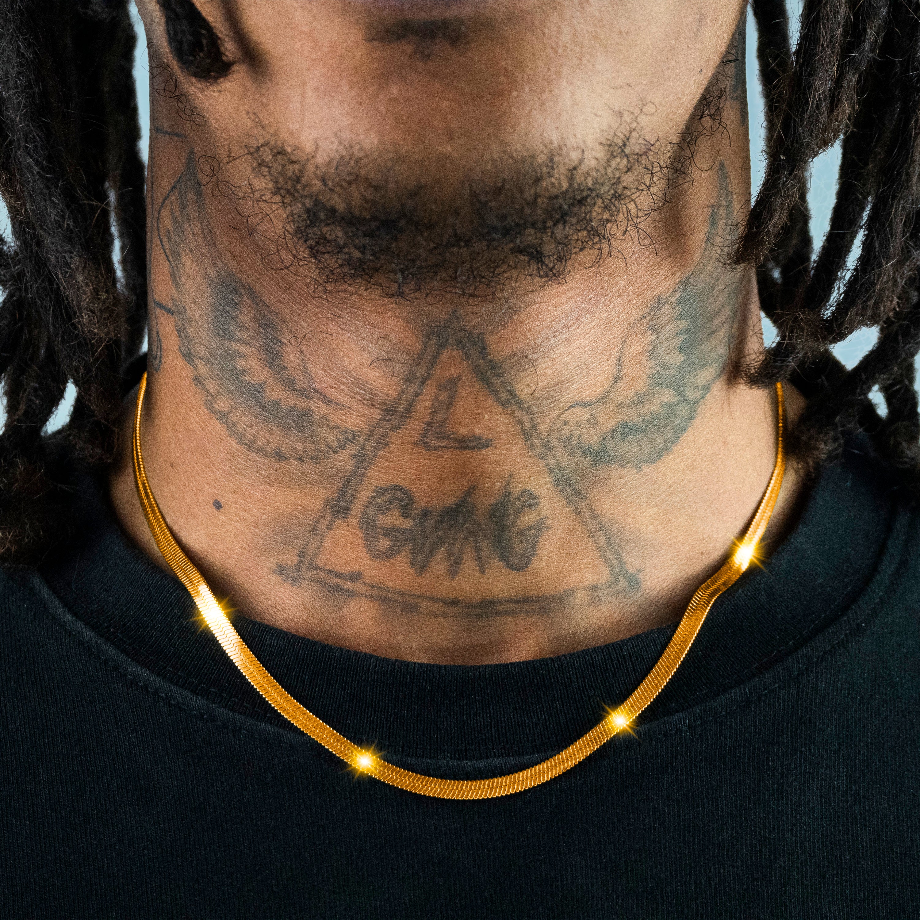 Cadena Snake De 4 Mm Chapada En Oro De 18 K Oro 18K