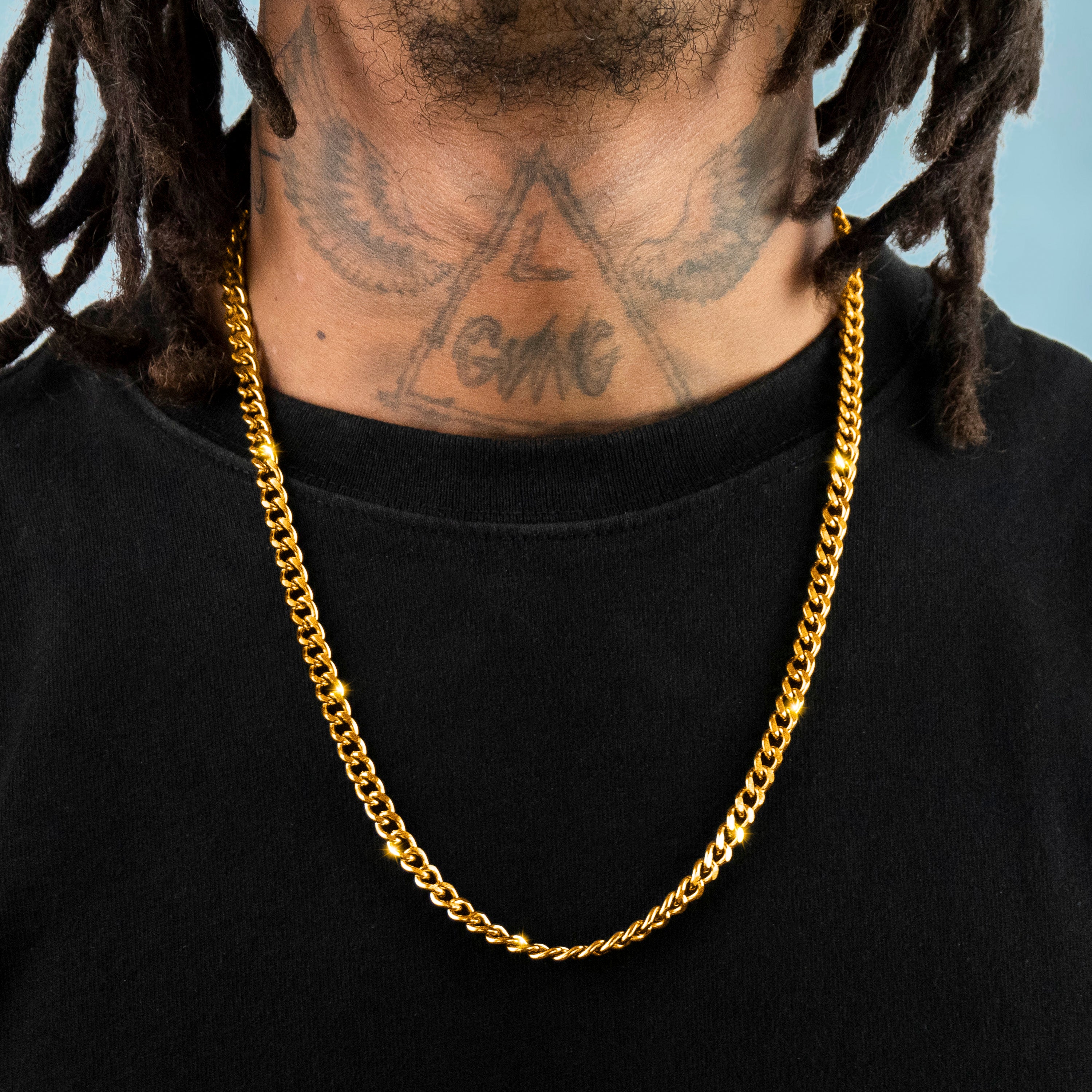 Cadena Cubana 6 Mm Florida Oro 18K