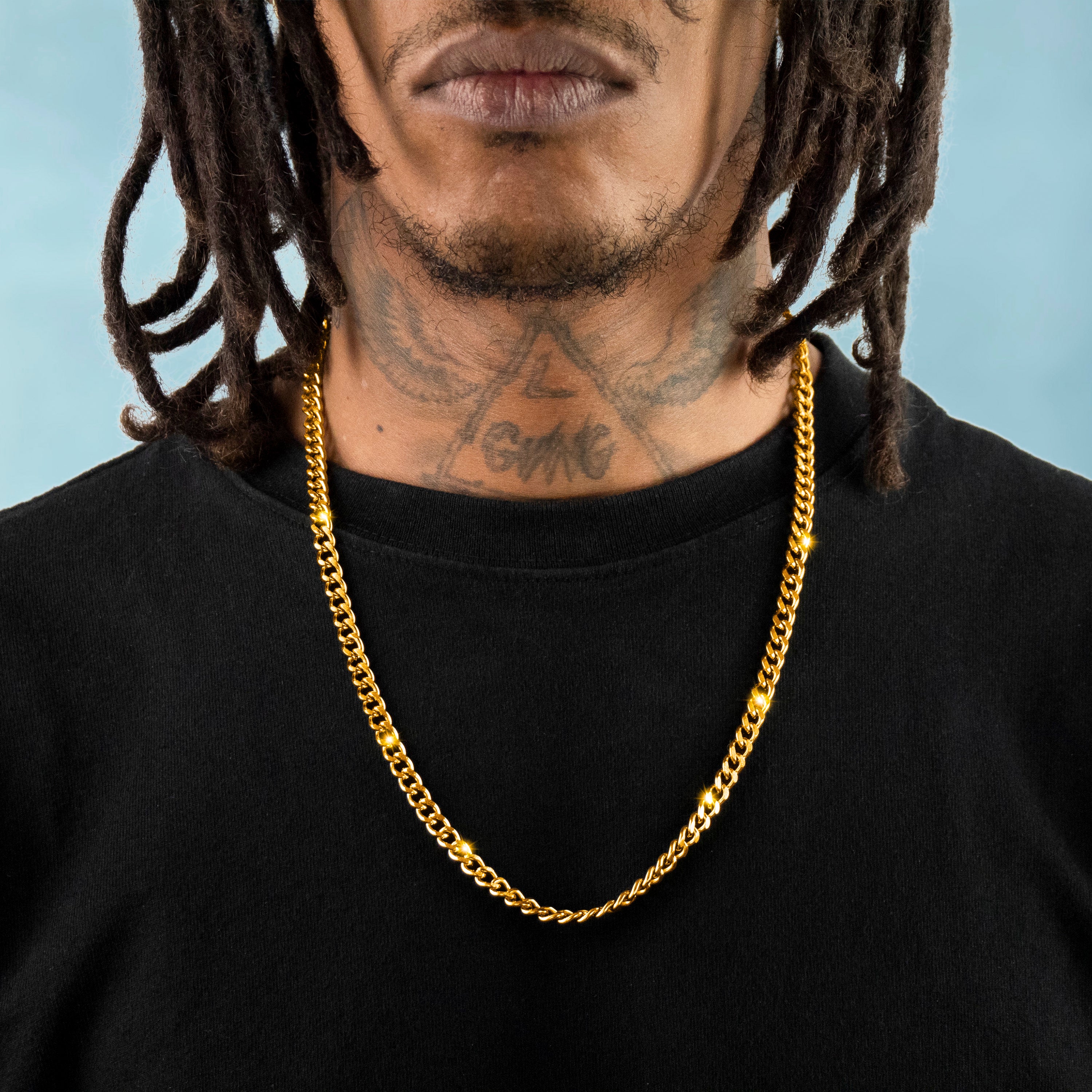 Cadena Cubana 6 Mm Florida Oro 18K