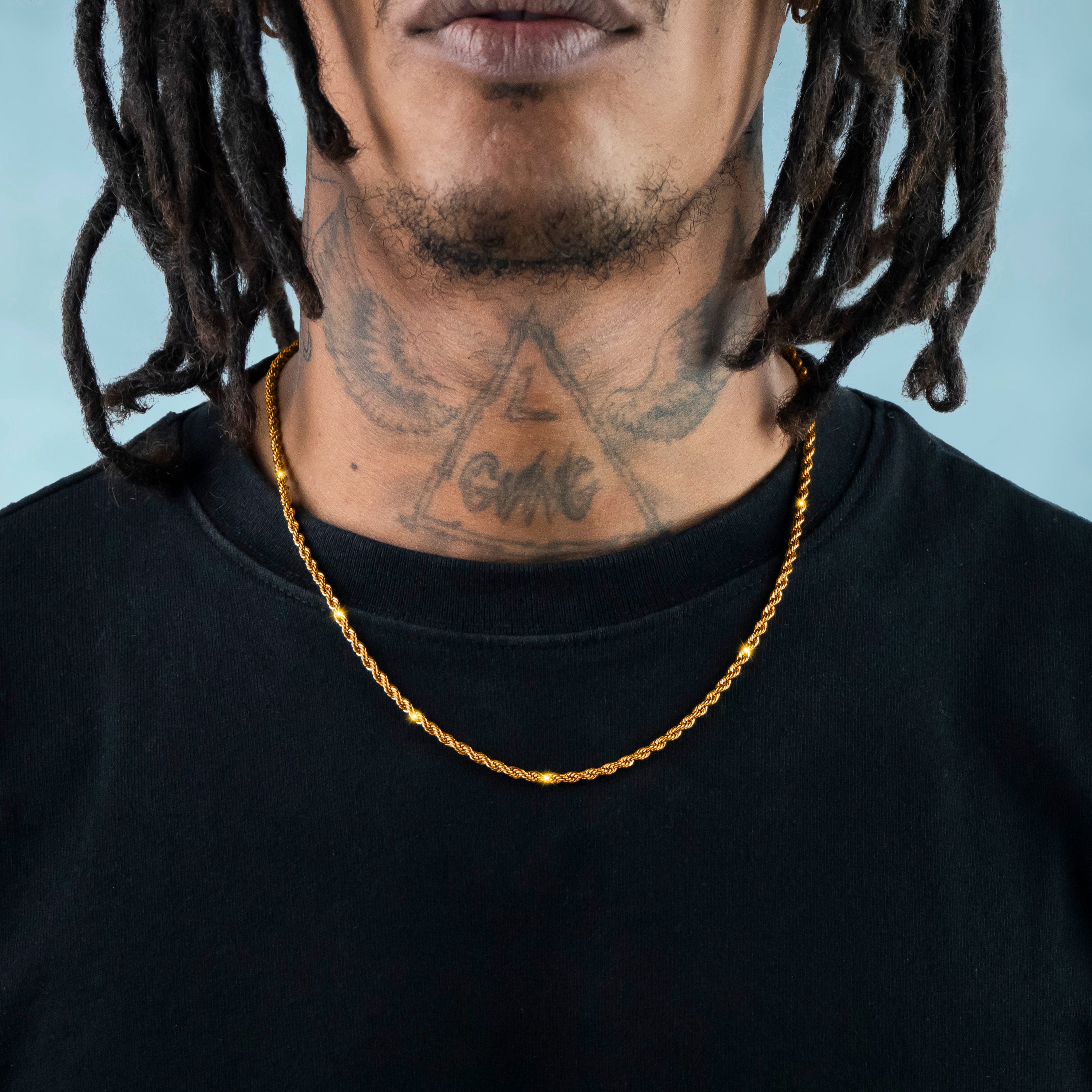 Cadena Rope 4 Mm Oro 18K