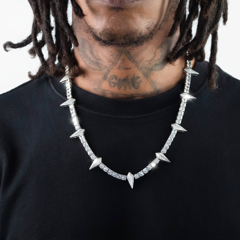 Wakanda Silver Tennis Chain 5mm White Gold