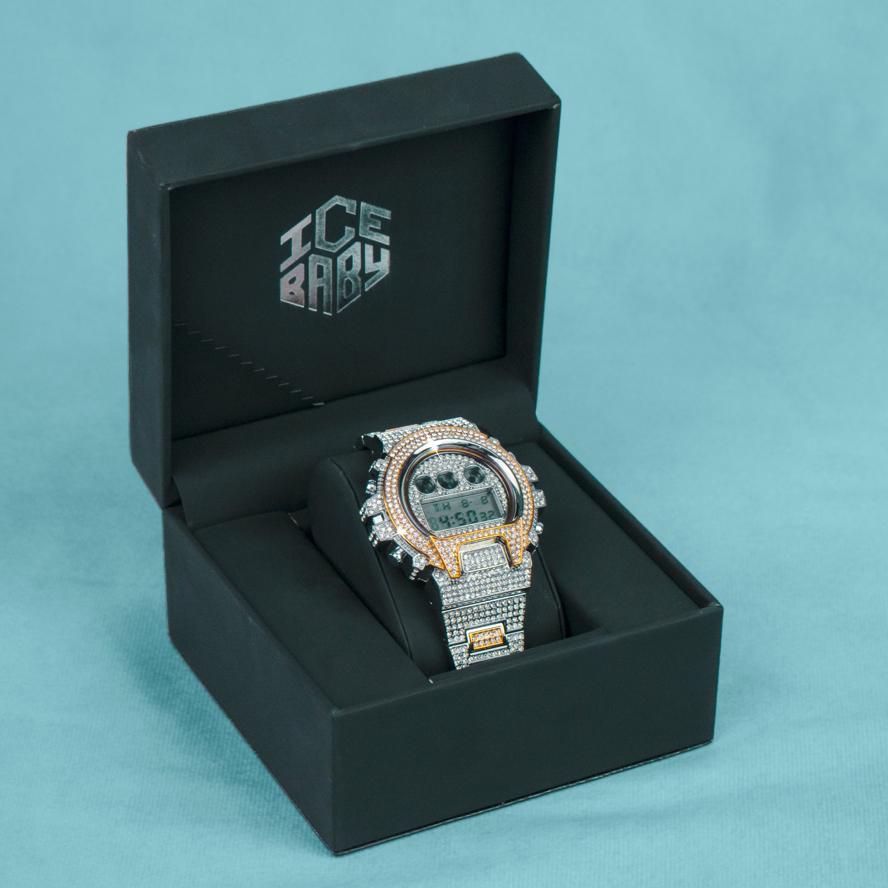 Reloj Two Tone Ice Digital Oro Blanco