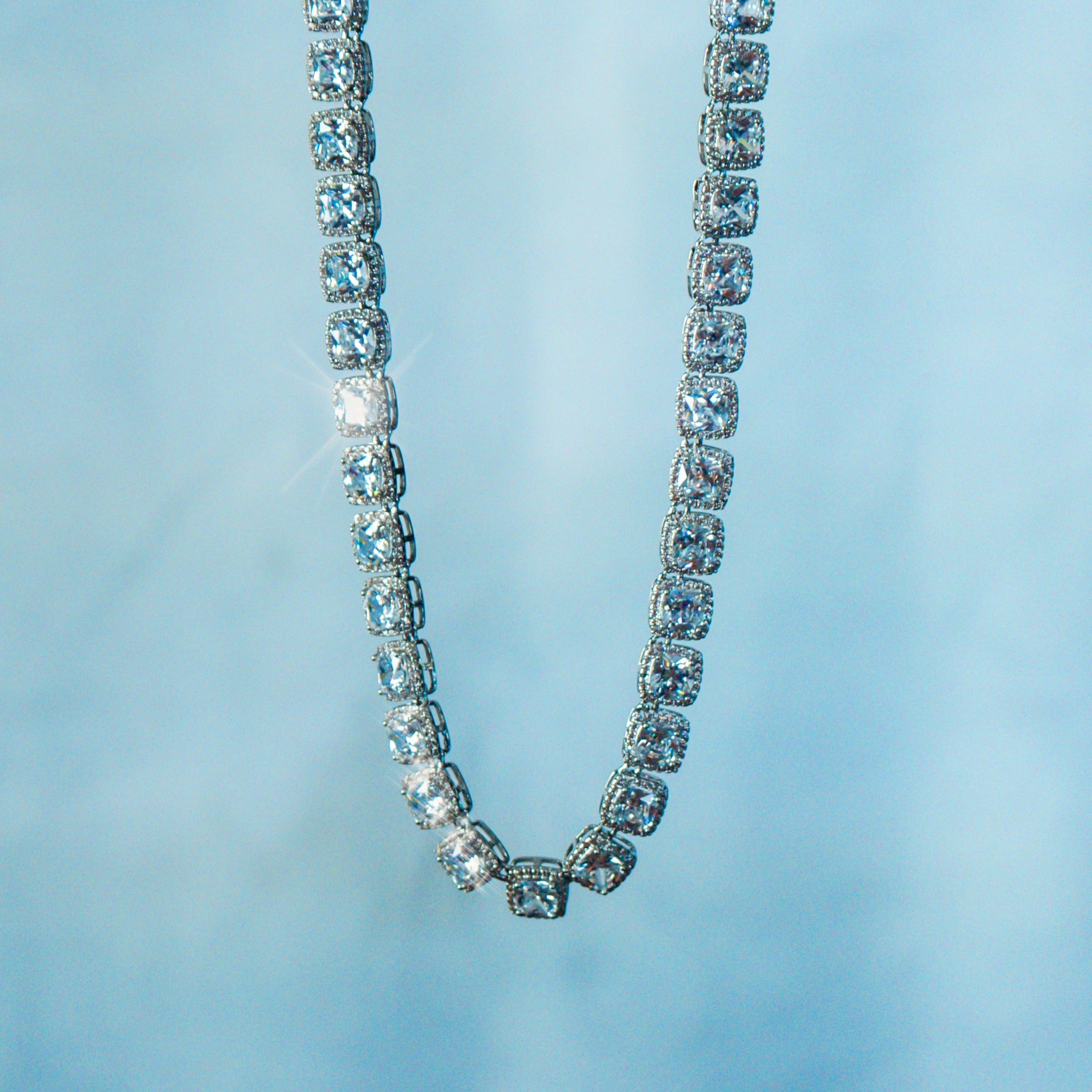 Cadena Baguettes Class 10mm Oro Blanco