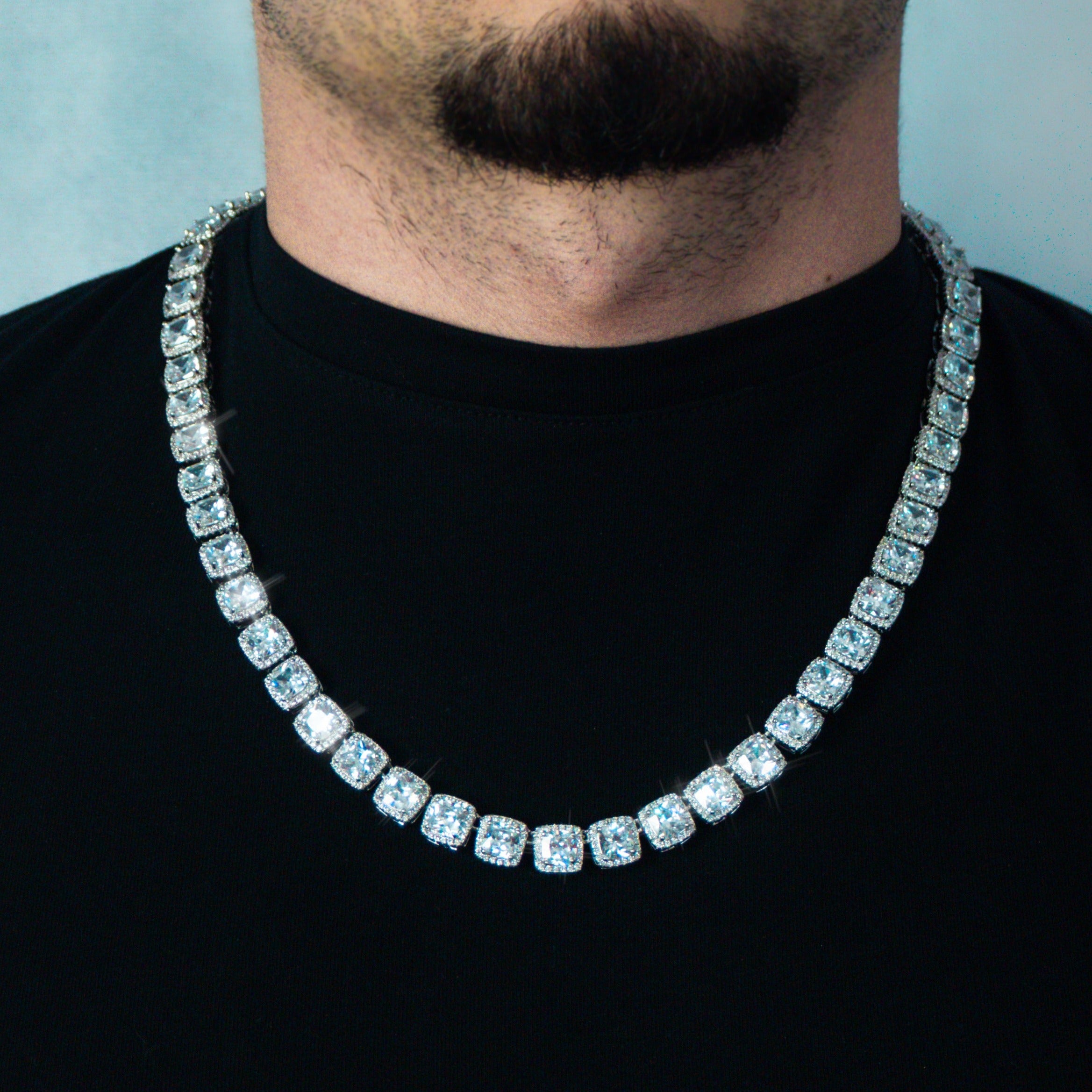 Cadena Baguettes Class 10mm Oro Blanco